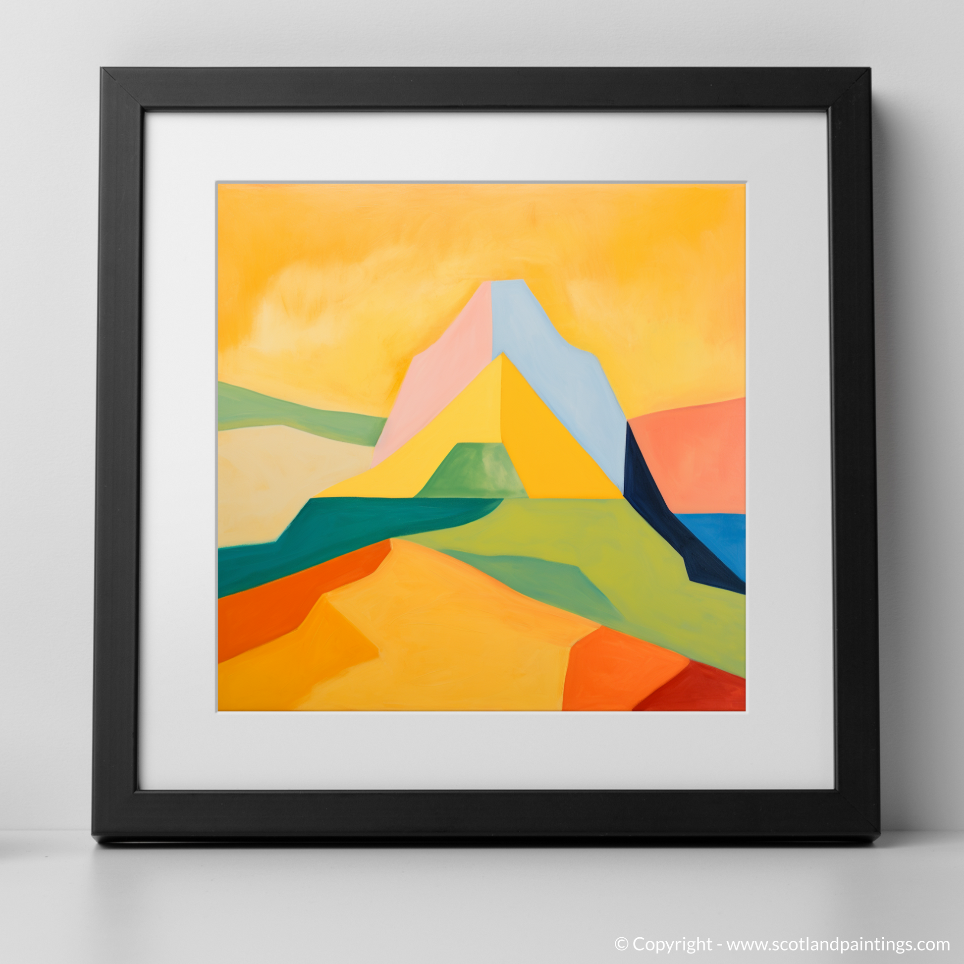 Art Print of Mount Keen with a black frame