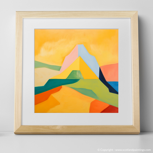 Art Print of Mount Keen with a natural frame