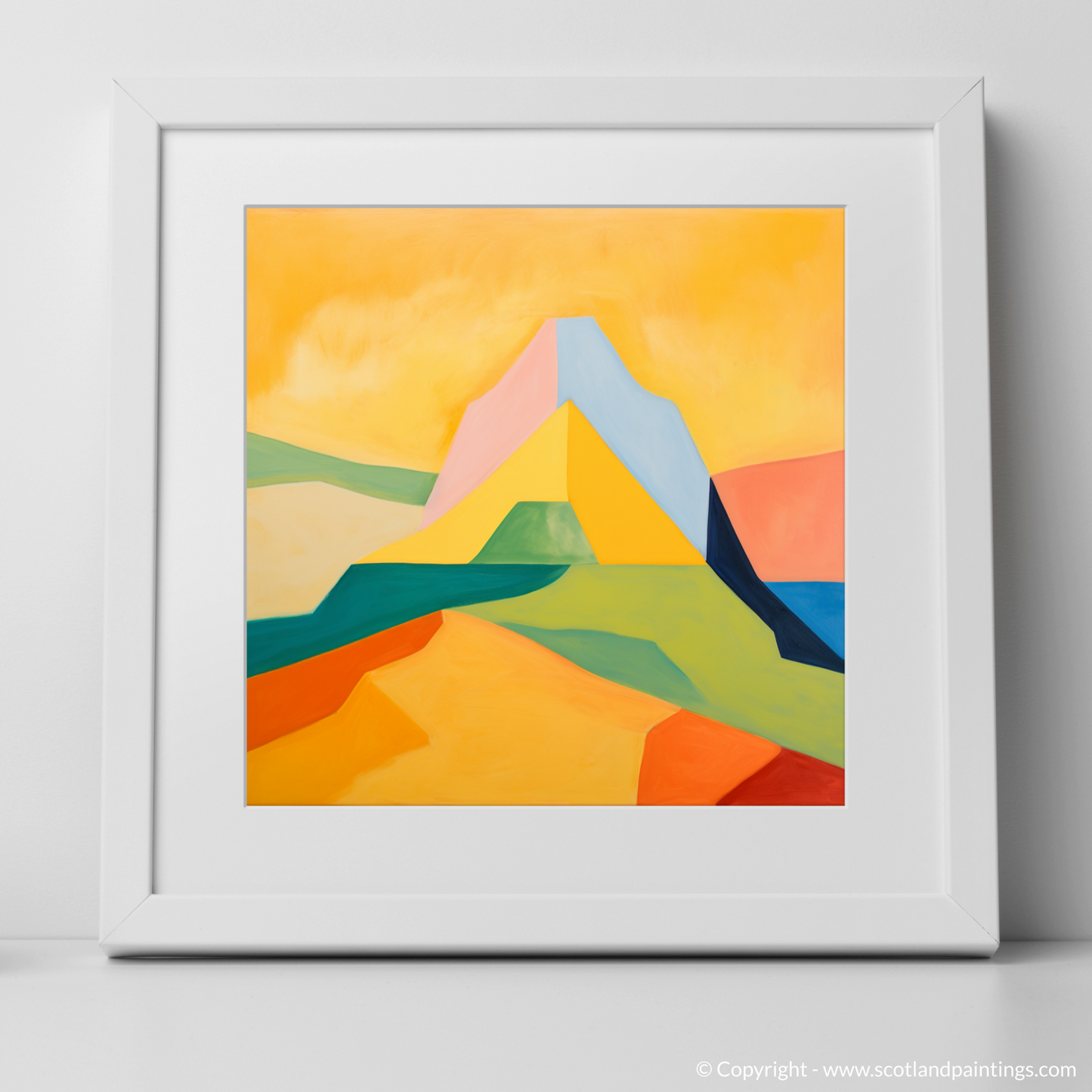 Art Print of Mount Keen with a white frame