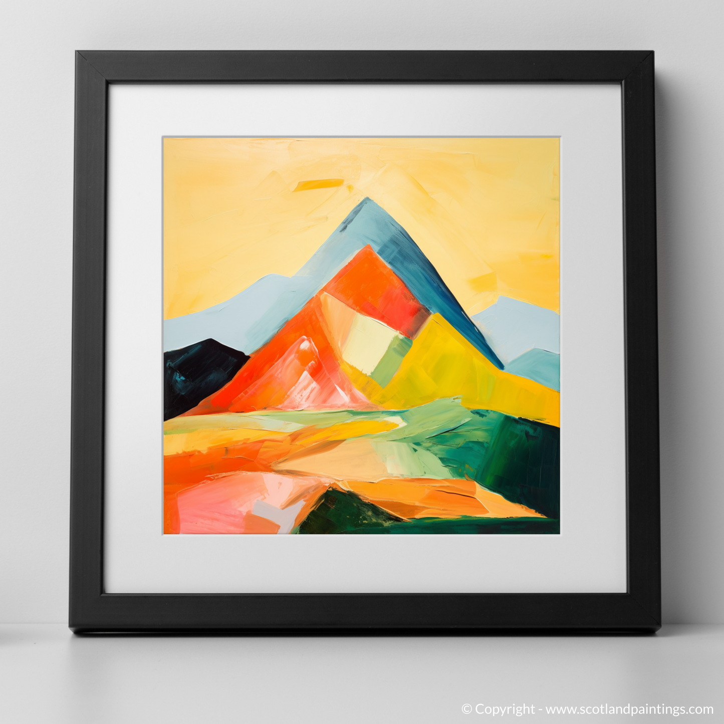 Art Print of Mount Keen with a black frame