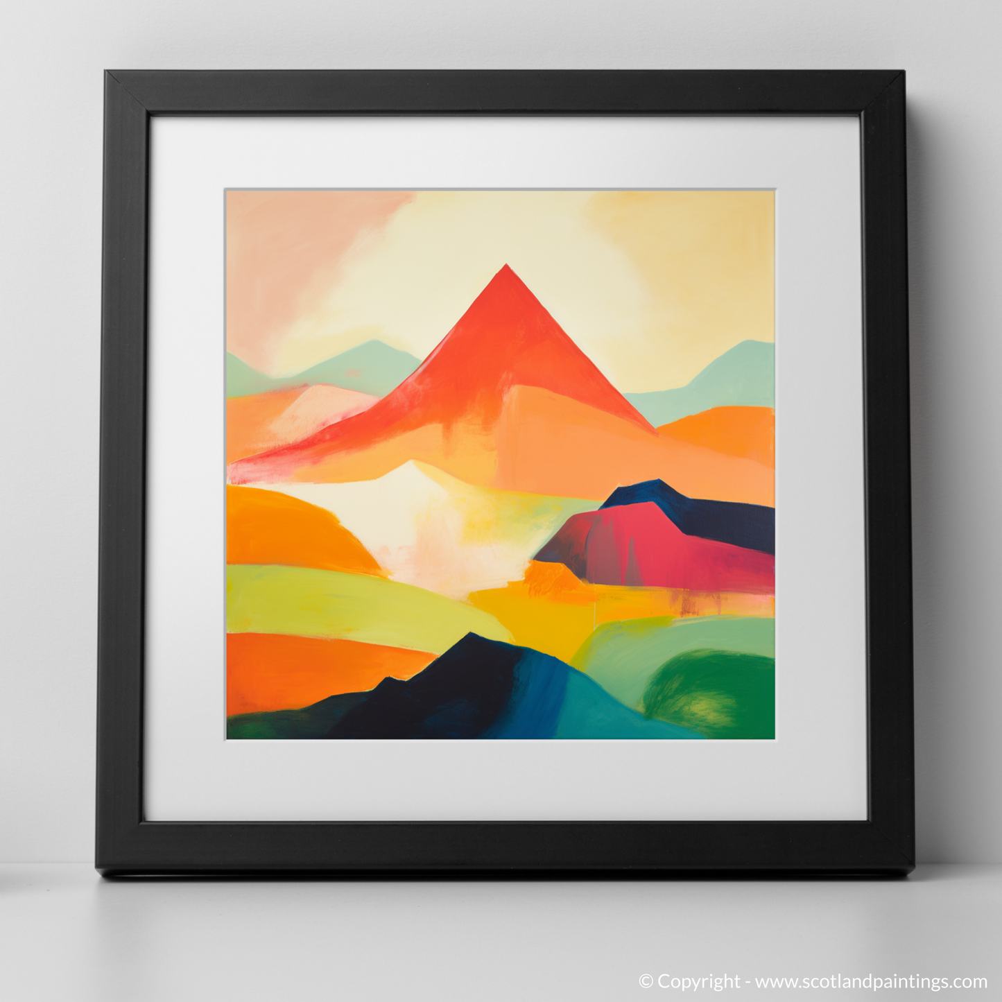 Art Print of Mount Keen with a black frame