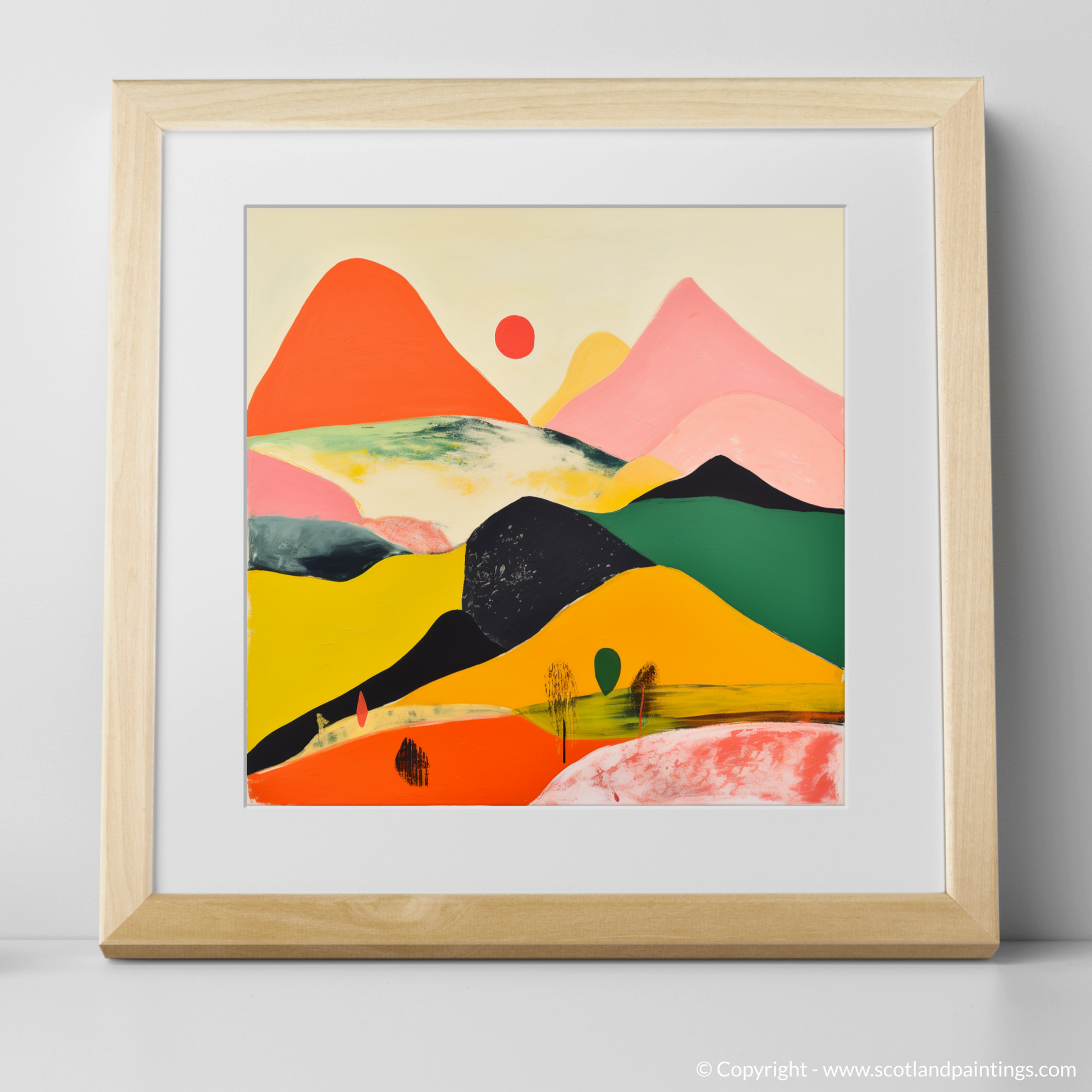 Art Print of Càrn Aosda with a natural frame