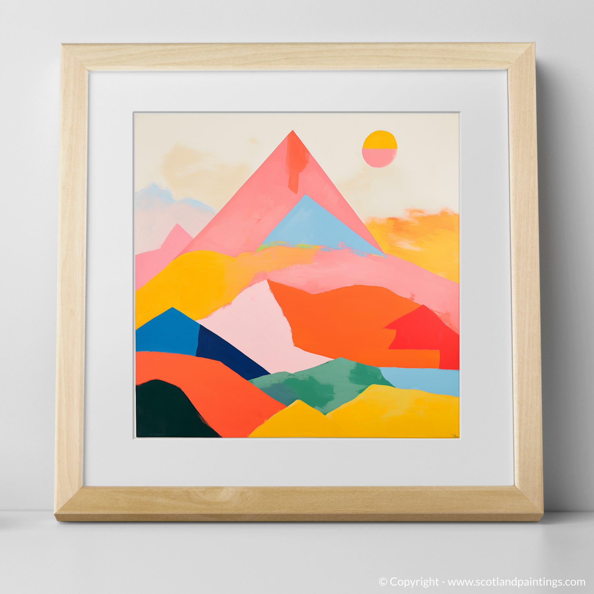 Art Print of Càrn Aosda with a natural frame