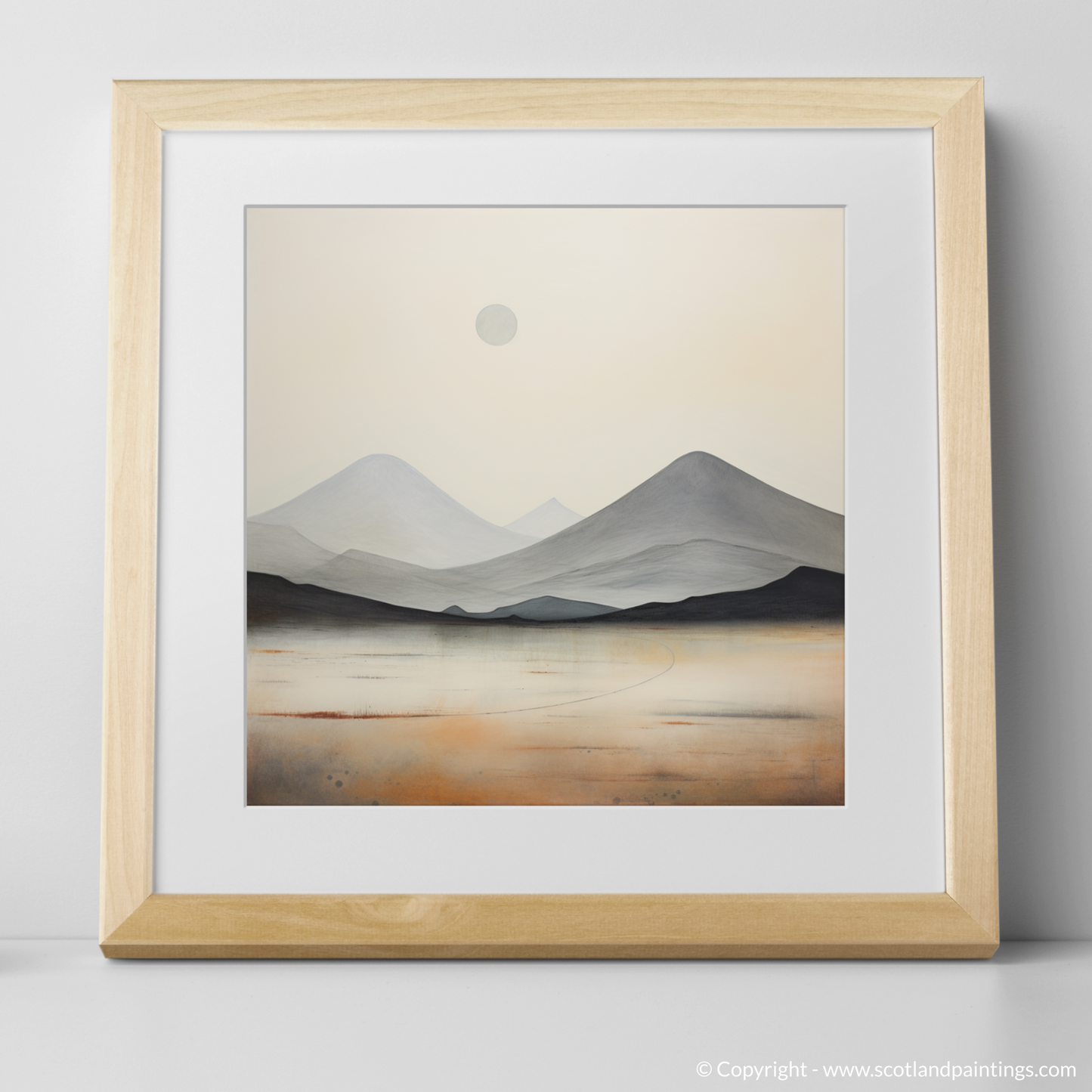 Art Print of Meall Greigh with a natural frame