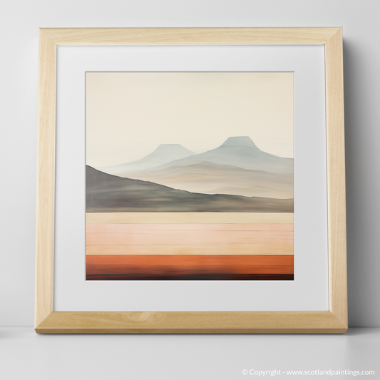 Art Print of Meall Greigh with a natural frame