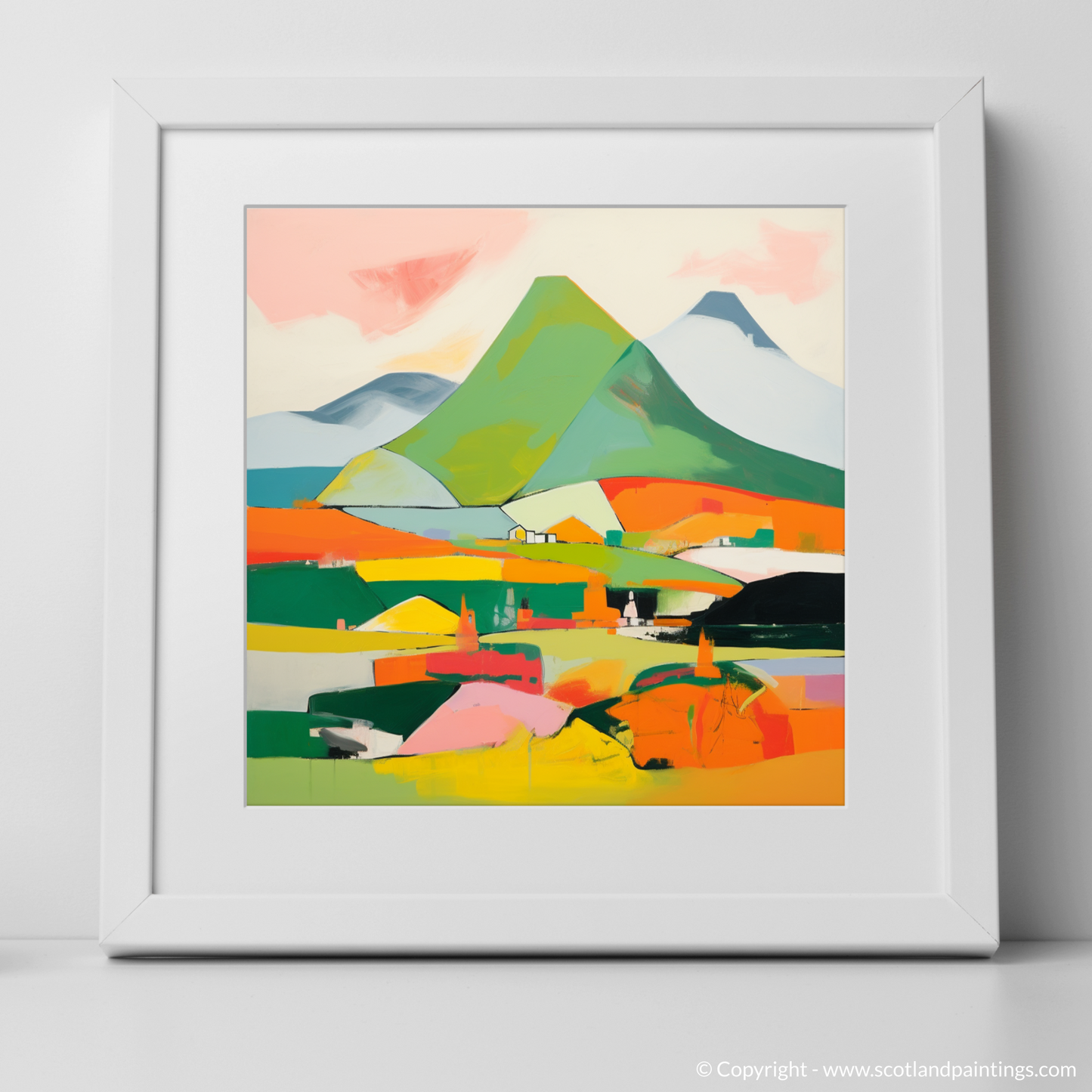 Painting and Art Print of Creag Leacach. Vibrant Highlands: An Abstract Ode to Creag Leacach.