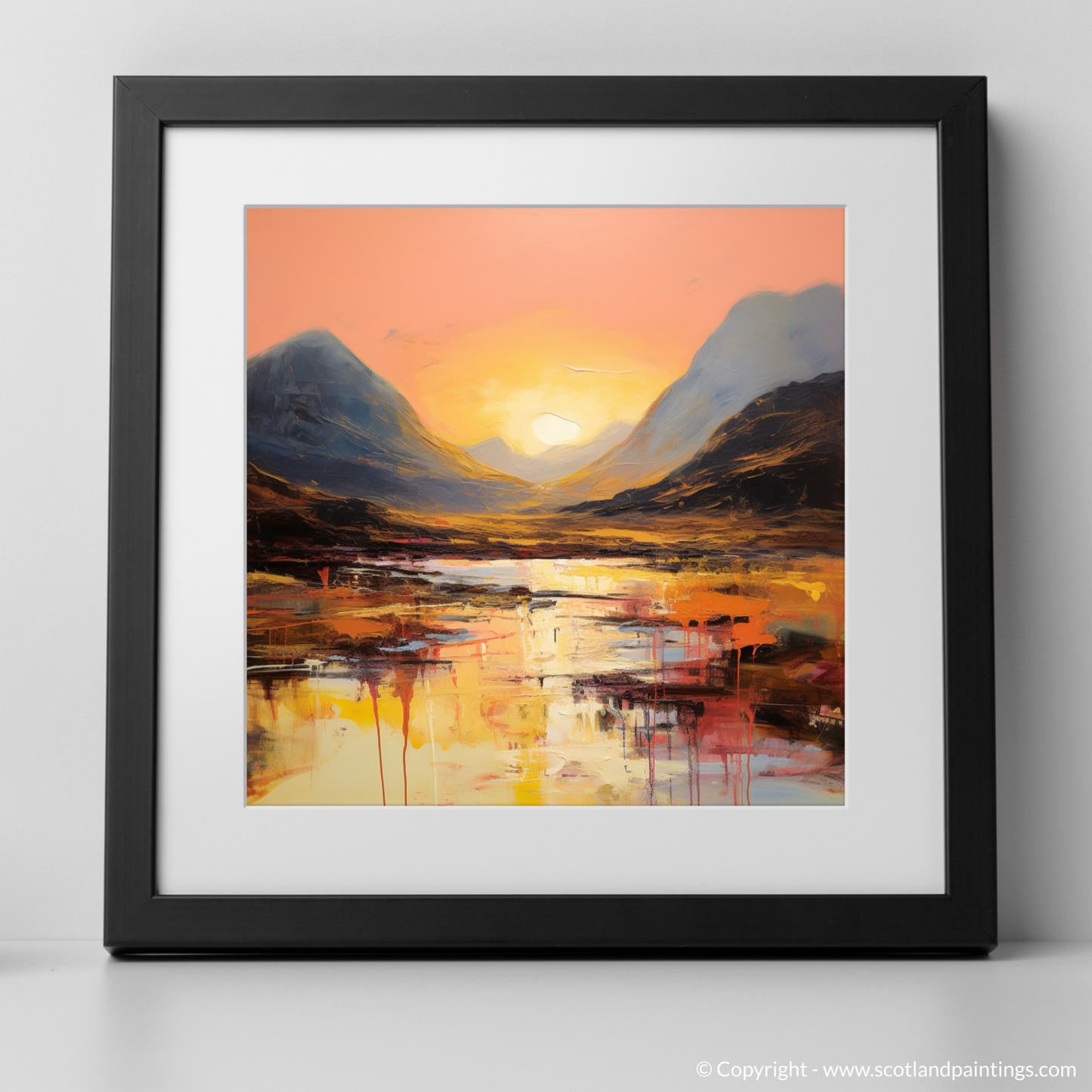 Golden Embrace of Buachaille's Peaks