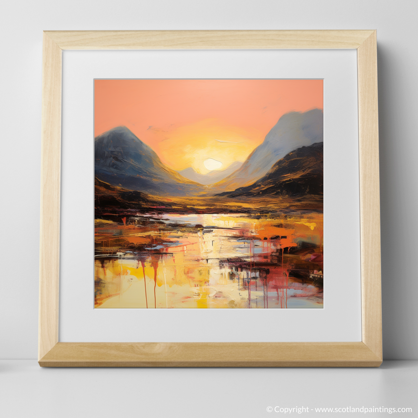 Golden Embrace of Buachaille's Peaks