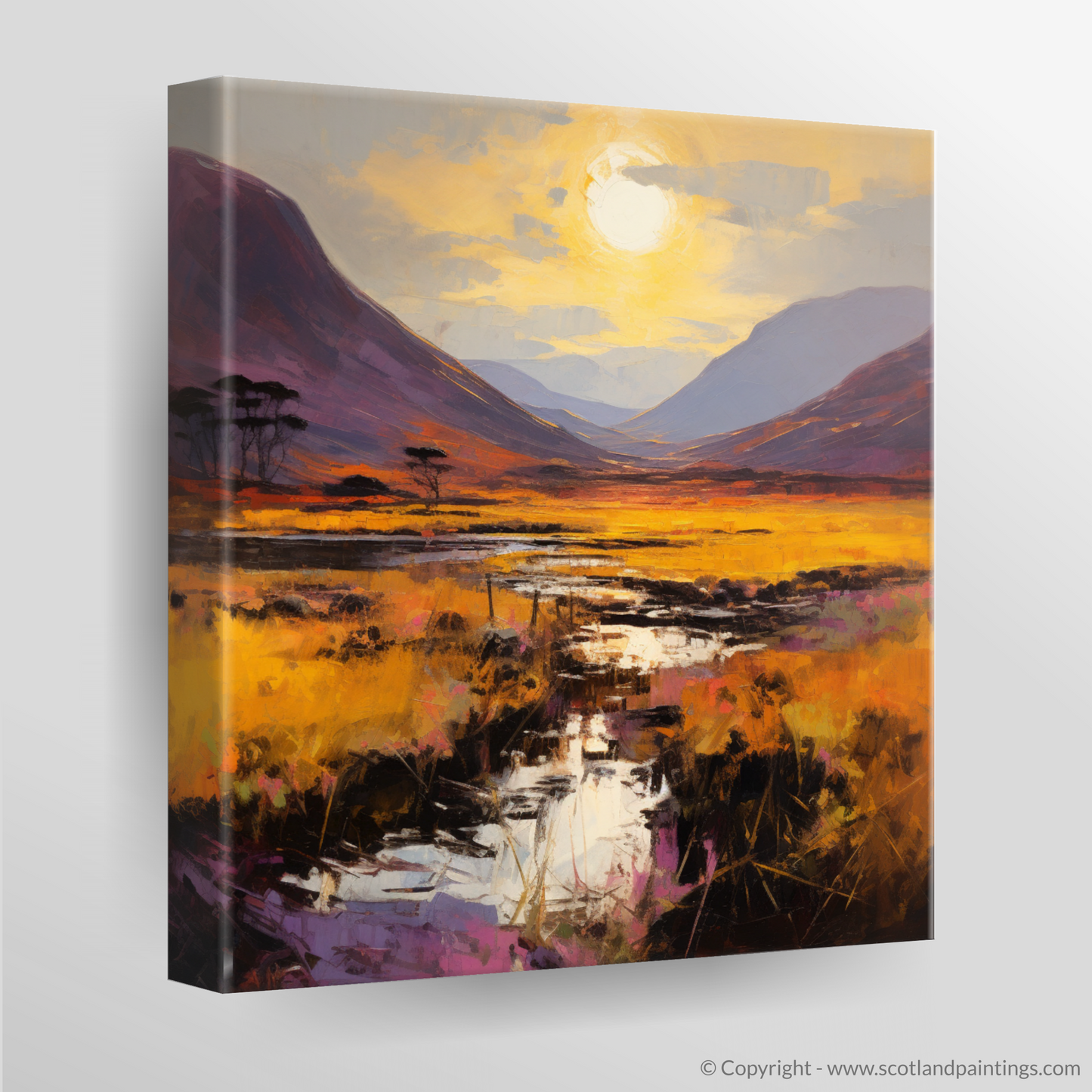 Highland Radiance: A Golden Glencoe Sunset