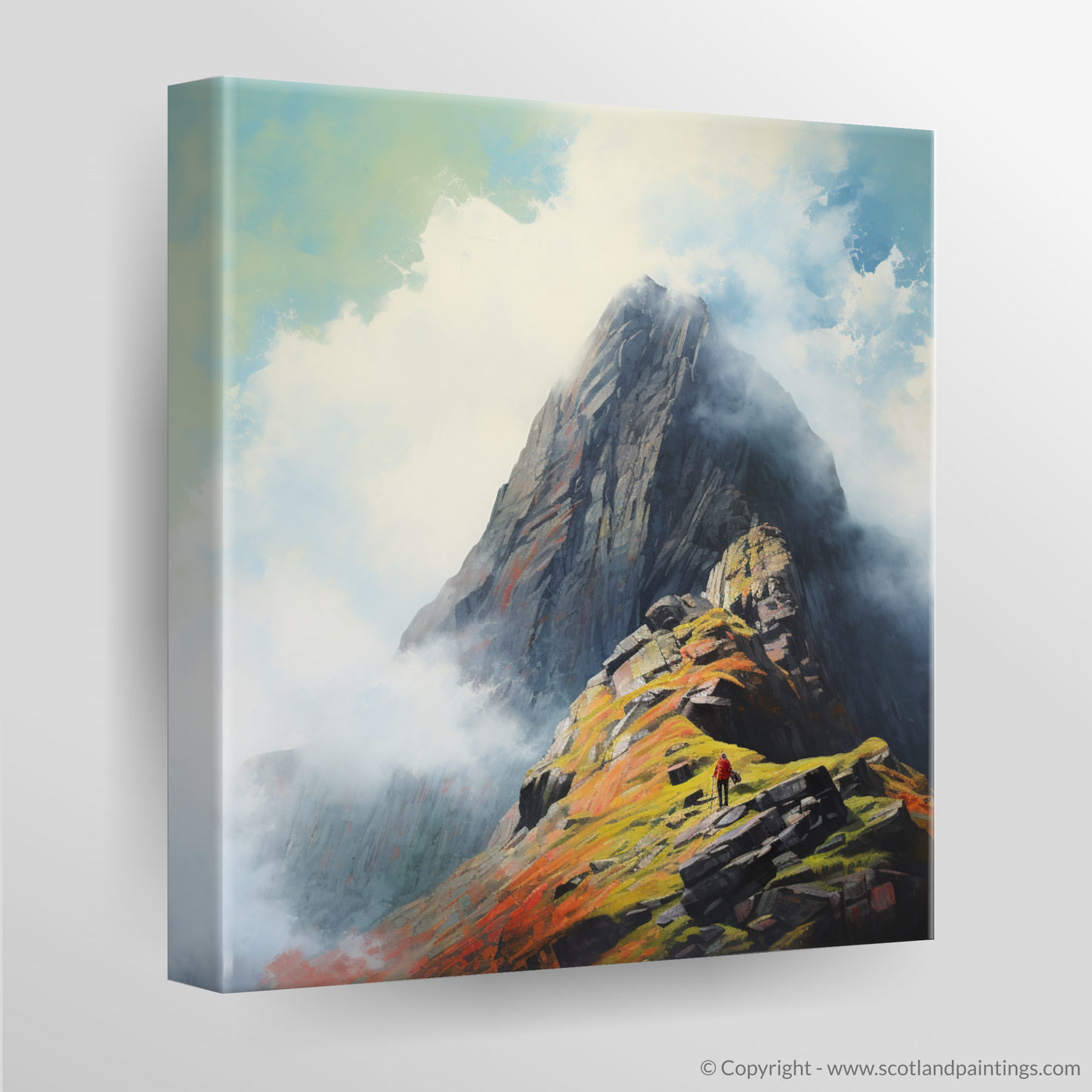 Ascend into Pop Art Majesty: Climbing Glencoe's Misty Peaks