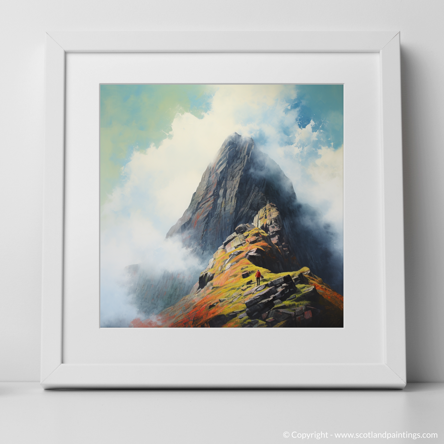 Ascend into Pop Art Majesty: Climbing Glencoe's Misty Peaks