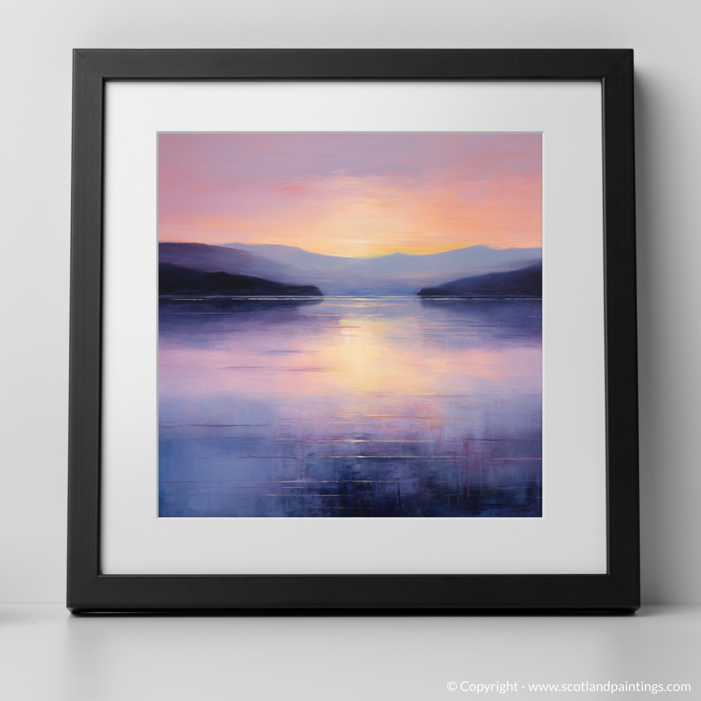 Painting and Art Print of Twilight reflections on Loch Lomond. Twilight Reflections on Loch Lomond.