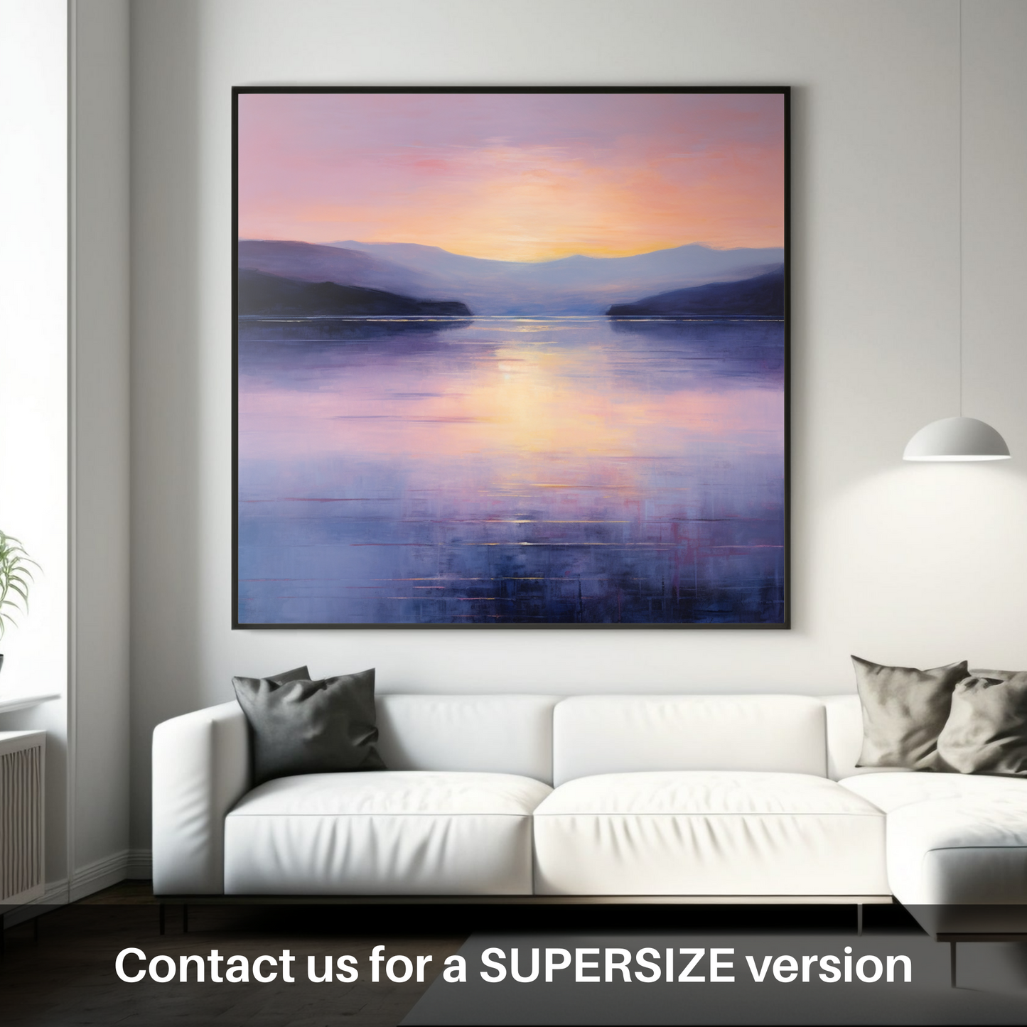 Painting and Art Print of Twilight reflections on Loch Lomond. Twilight Reflections on Loch Lomond.