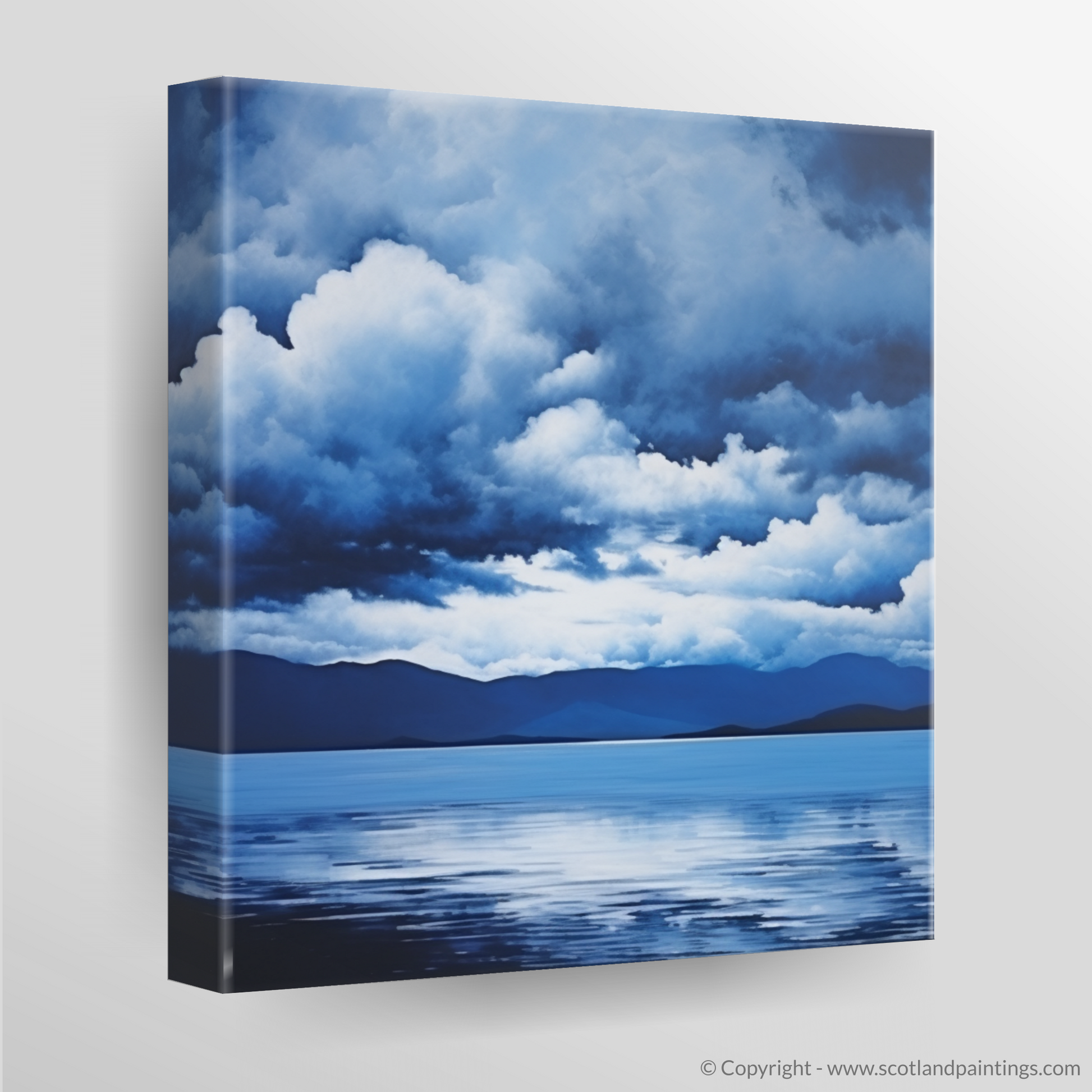 Canvas Print of Storm clouds above Loch Lomond