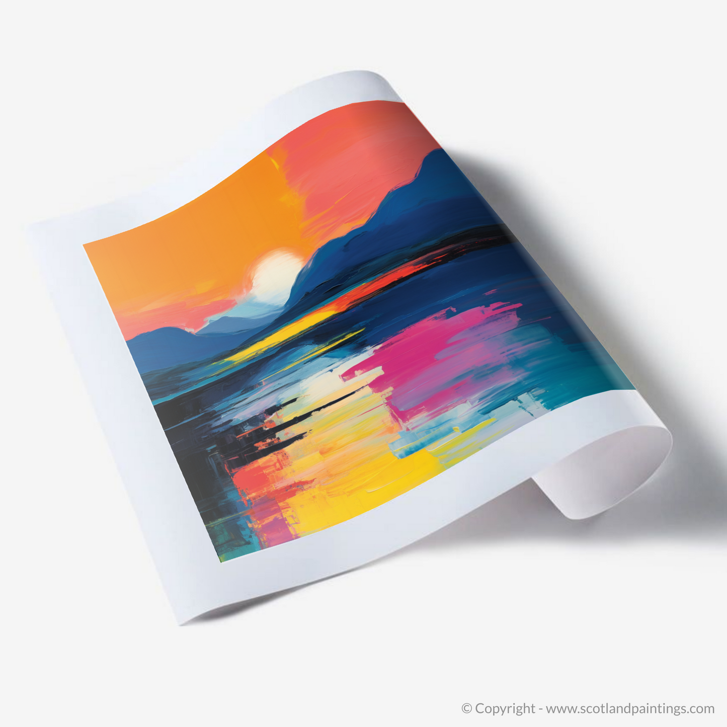 Art Print of Twilight reflections on Loch Lomond