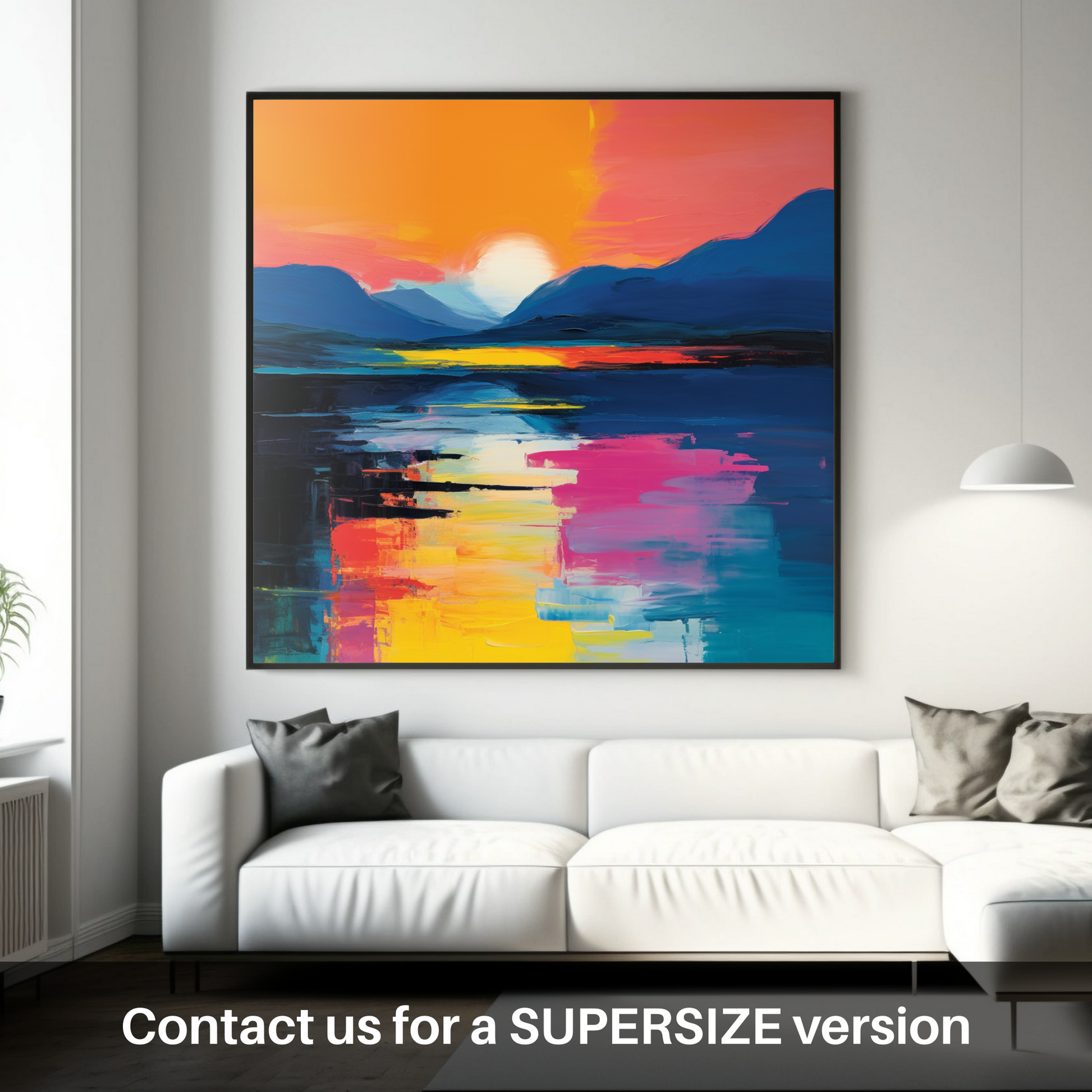 Huge supersize print of Twilight reflections on Loch Lomond