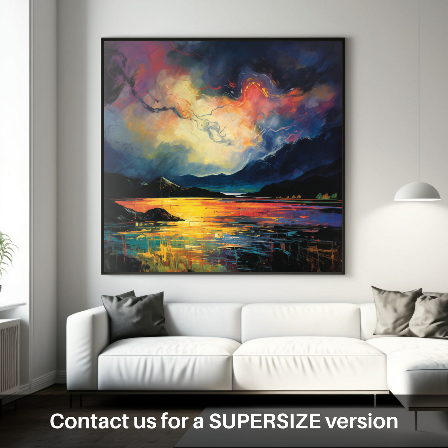 Huge supersize print of Storm clouds above Loch Lomond