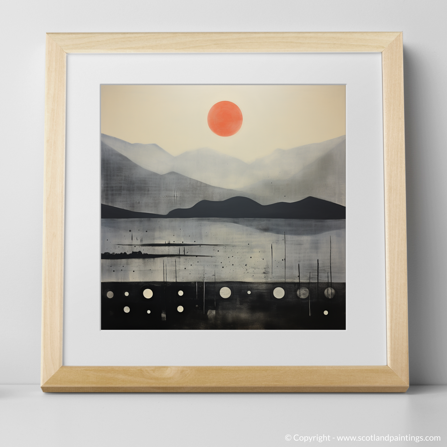 Painting and Art Print of Misty morning on Loch Lomond. Misty Morning Majesty on Loch Lomond.