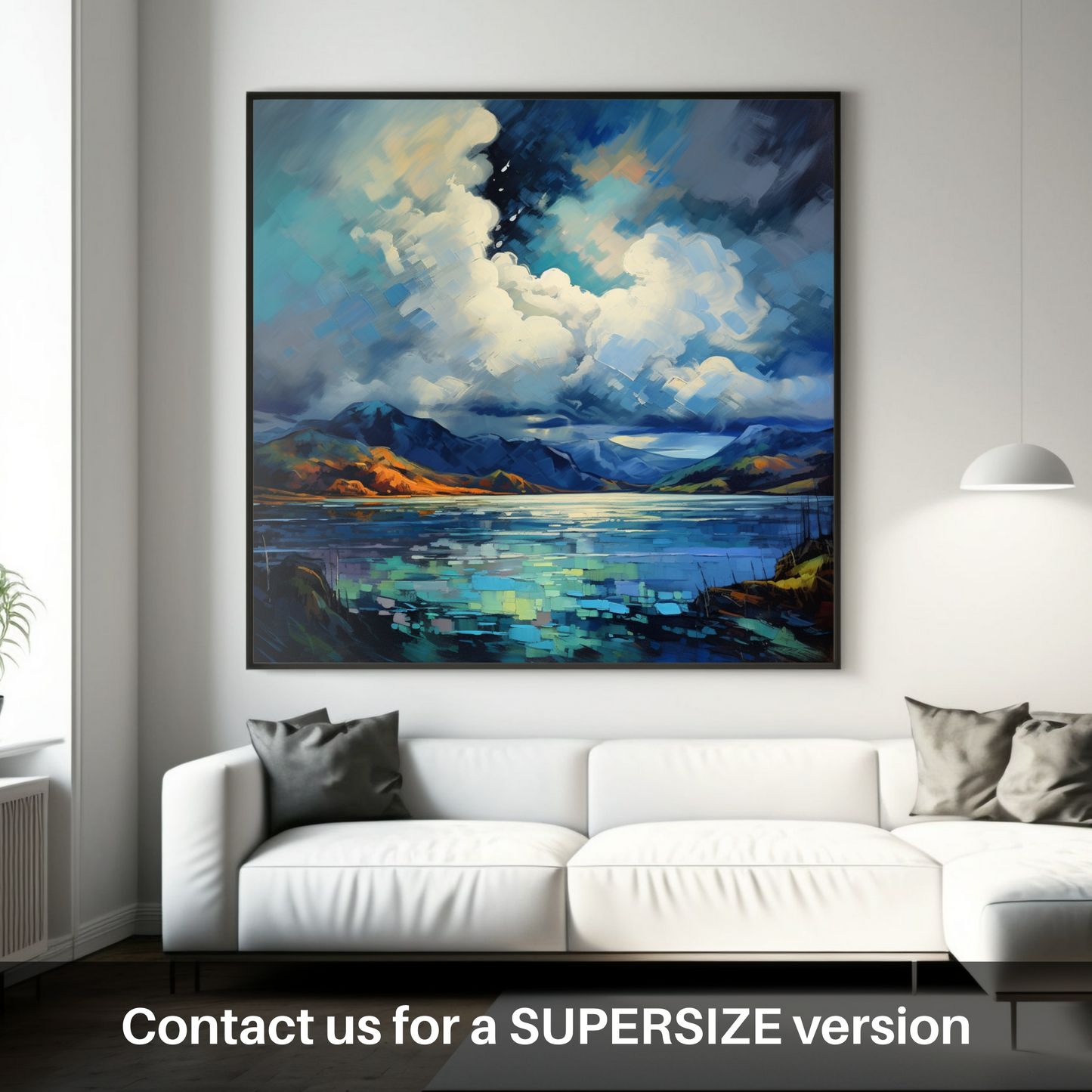 Huge supersize print of Storm clouds above Loch Lomond