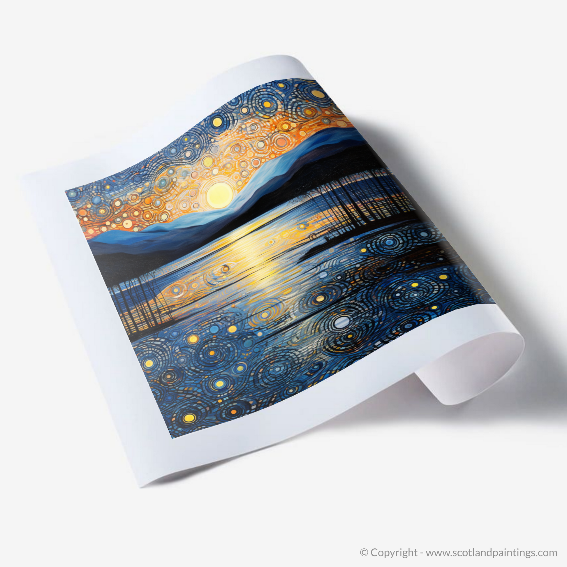 Art Print of Twilight reflections on Loch Lomond