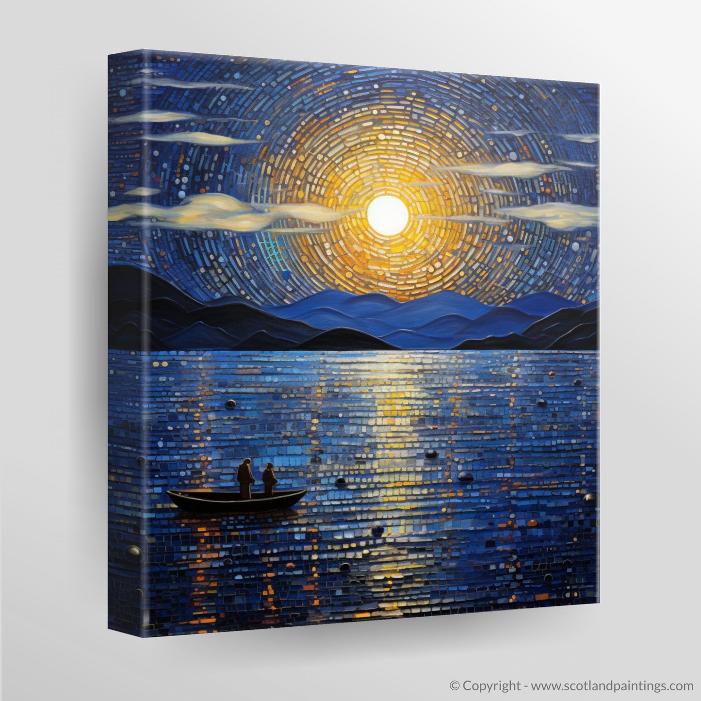 Canvas Print of Twilight reflections on Loch Lomond