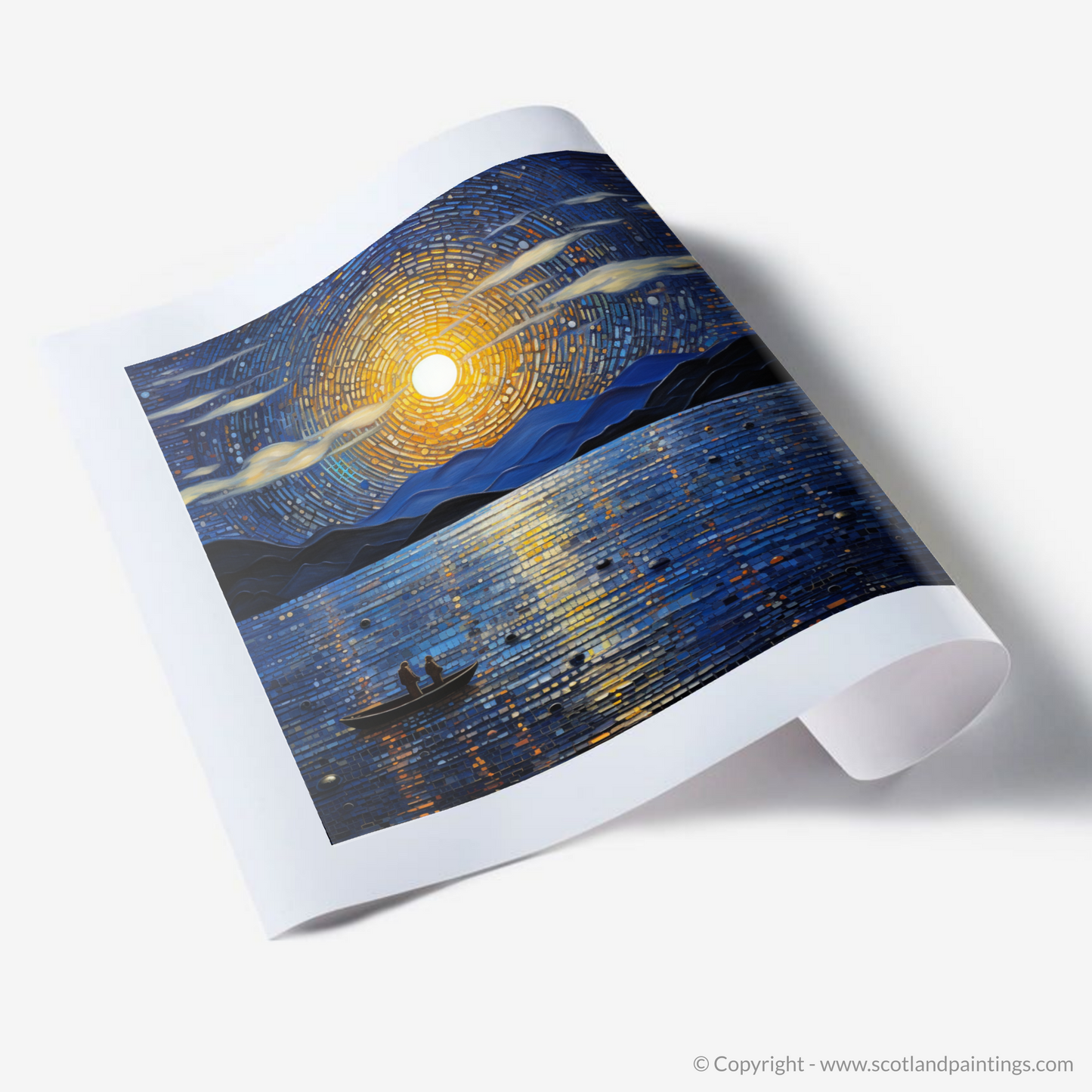 Art Print of Twilight reflections on Loch Lomond