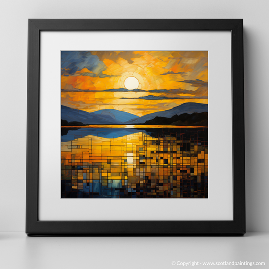 Painting and Art Print of Golden hour at Loch Lomond. Golden Hour Splendour at Loch Lomond.