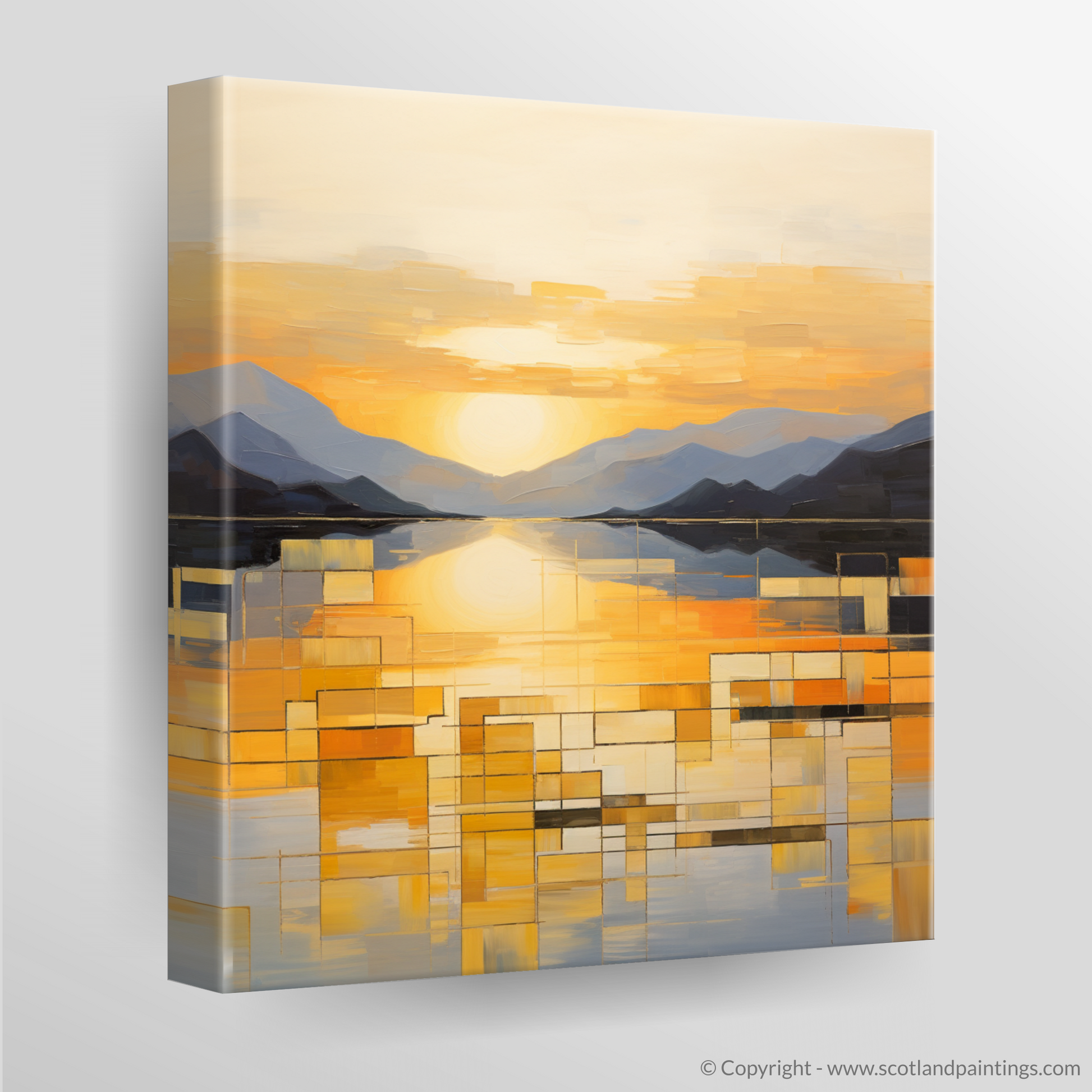 Canvas Print of Golden hour at Loch Lomond