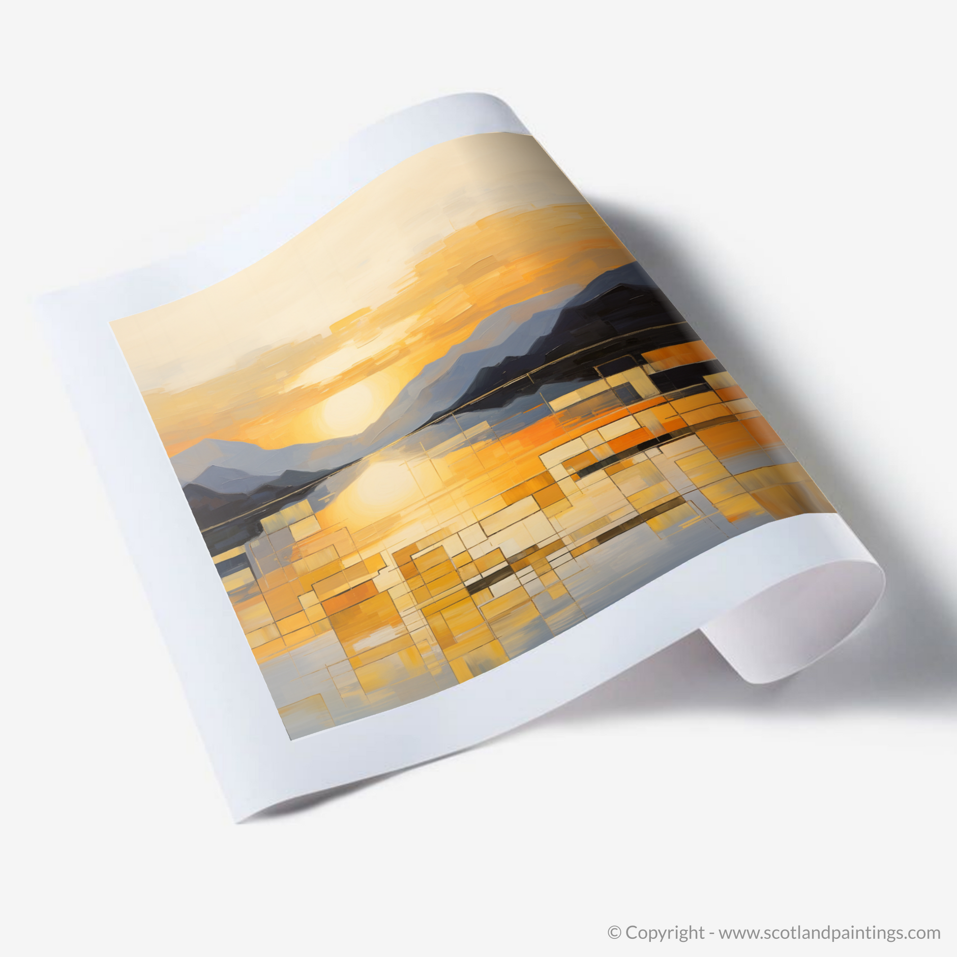 Art Print of Golden hour at Loch Lomond