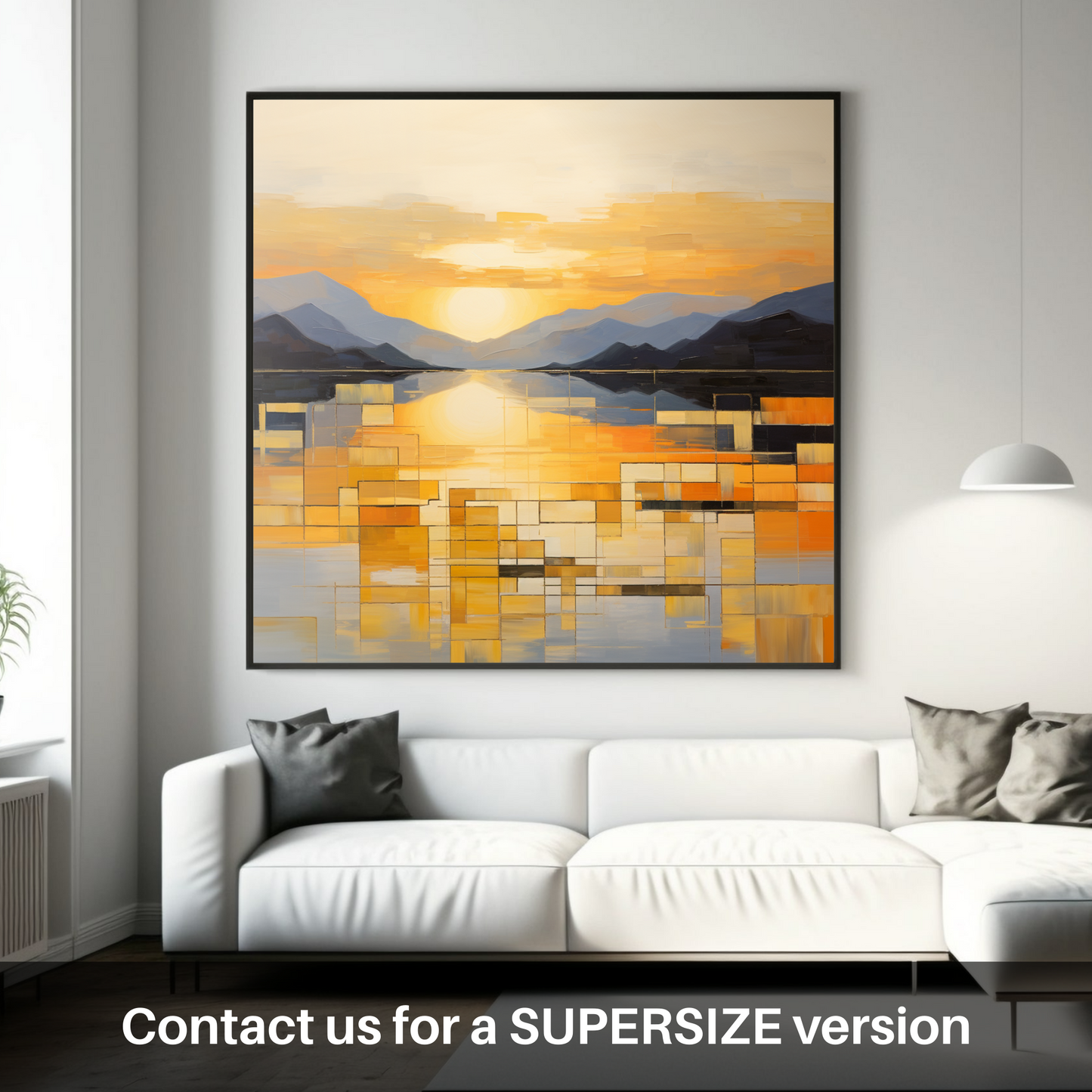 Huge supersize print of Golden hour at Loch Lomond