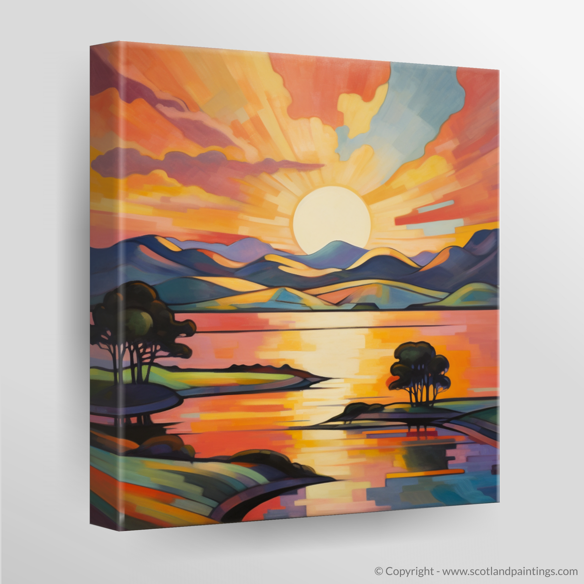 Canvas Print of Sunset over Loch Lomond