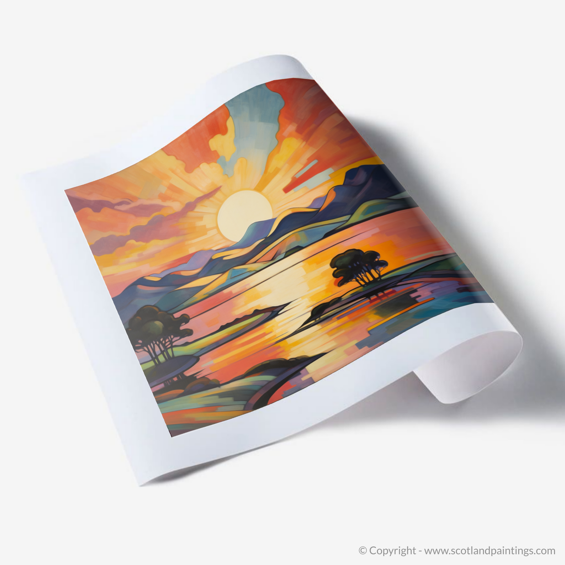 Art Print of Sunset over Loch Lomond