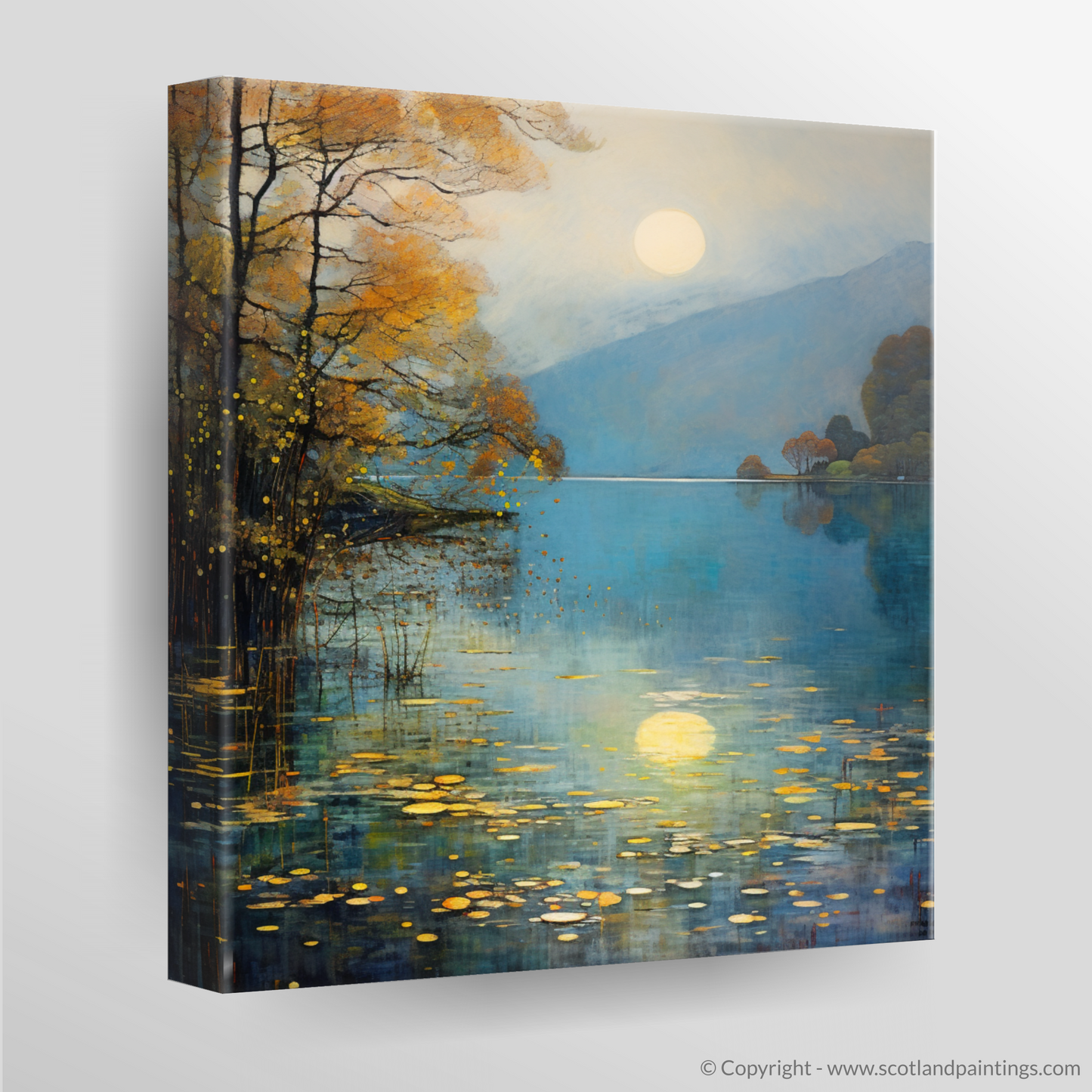 Canvas Print of Misty morning on Loch Lomond