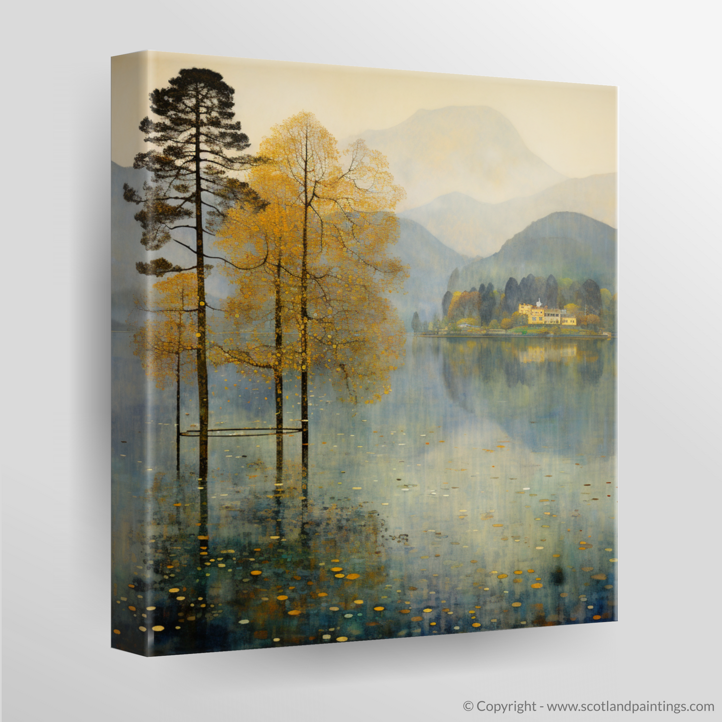 Canvas Print of Misty morning on Loch Lomond