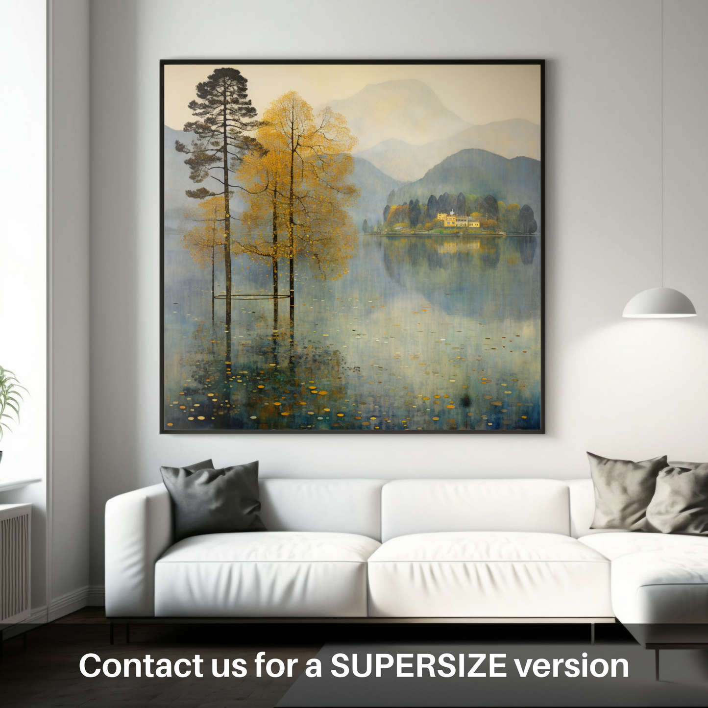 Huge supersize print of Misty morning on Loch Lomond