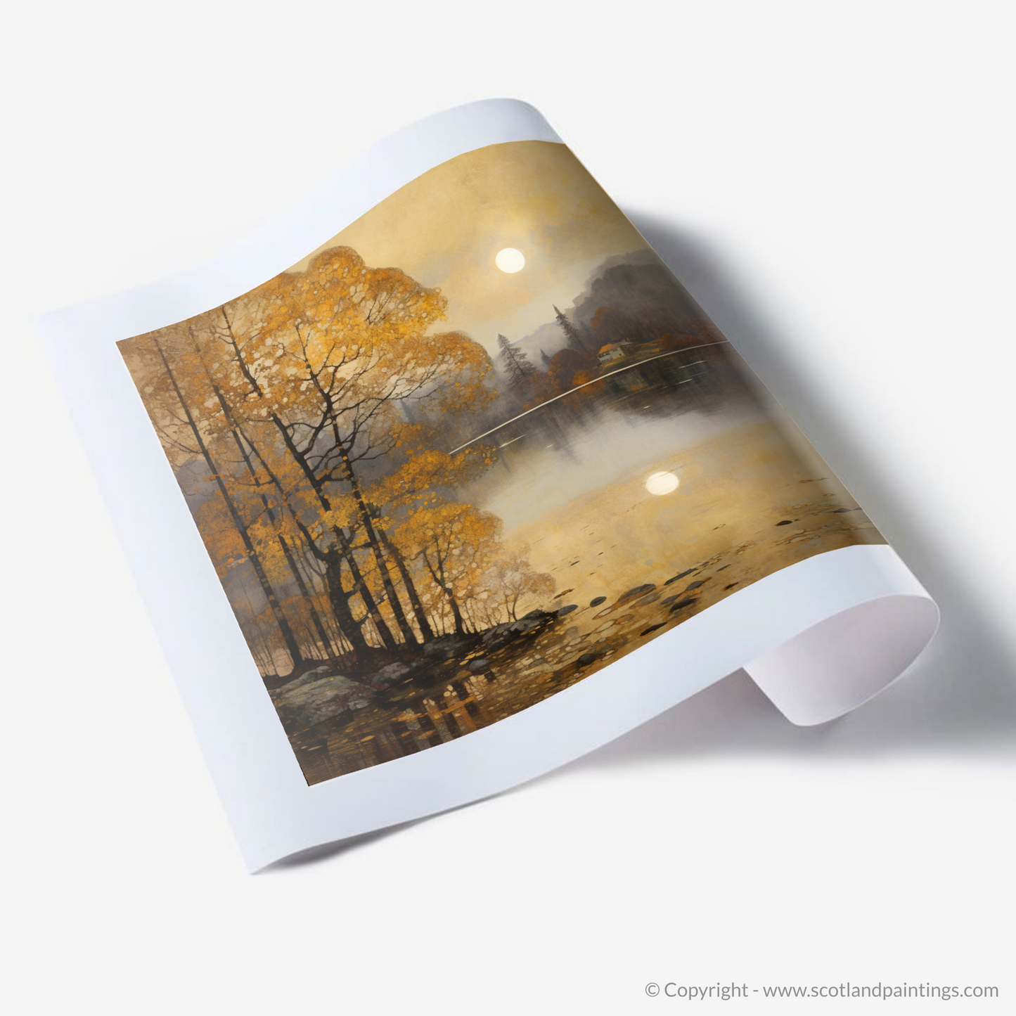 Art Print of Misty morning on Loch Lomond