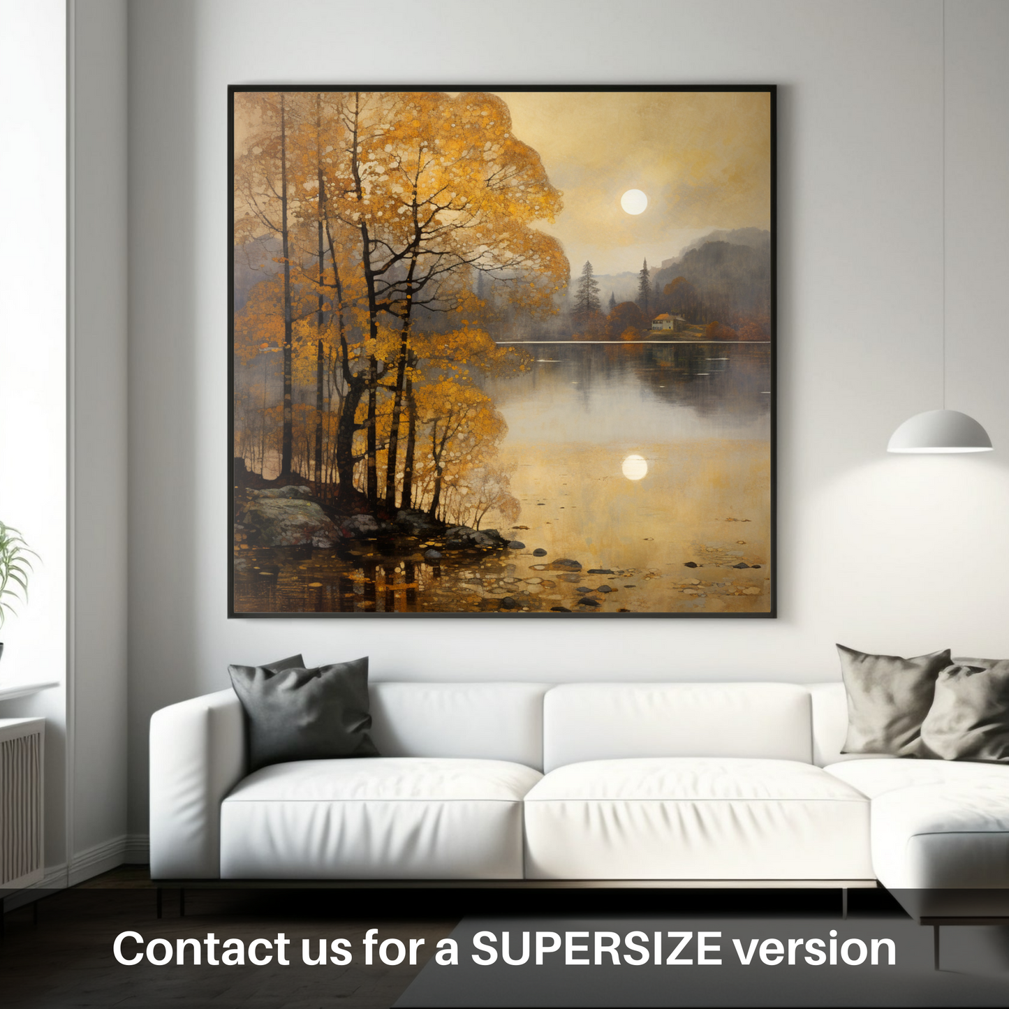 Huge supersize print of Misty morning on Loch Lomond