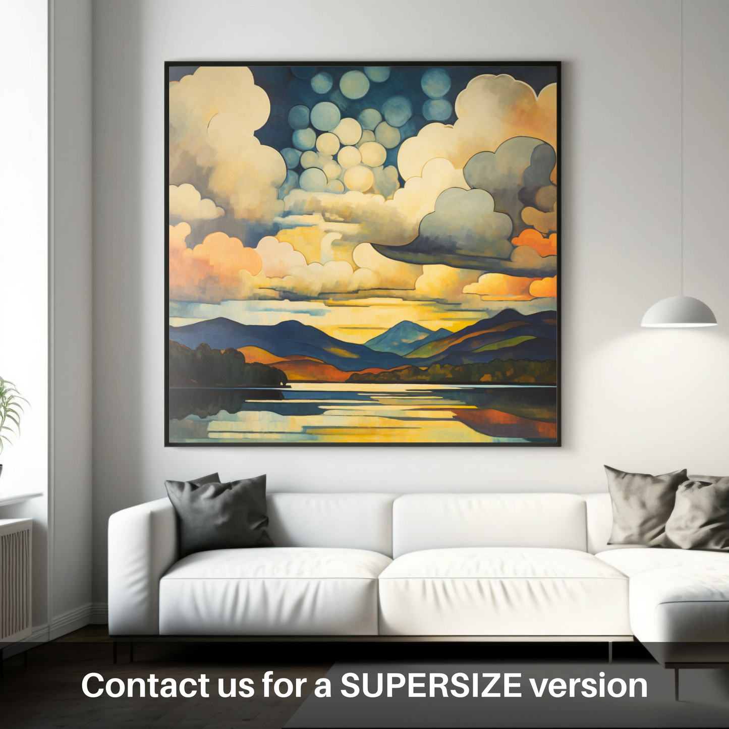 Huge supersize print of A huge sky above Loch Lomond