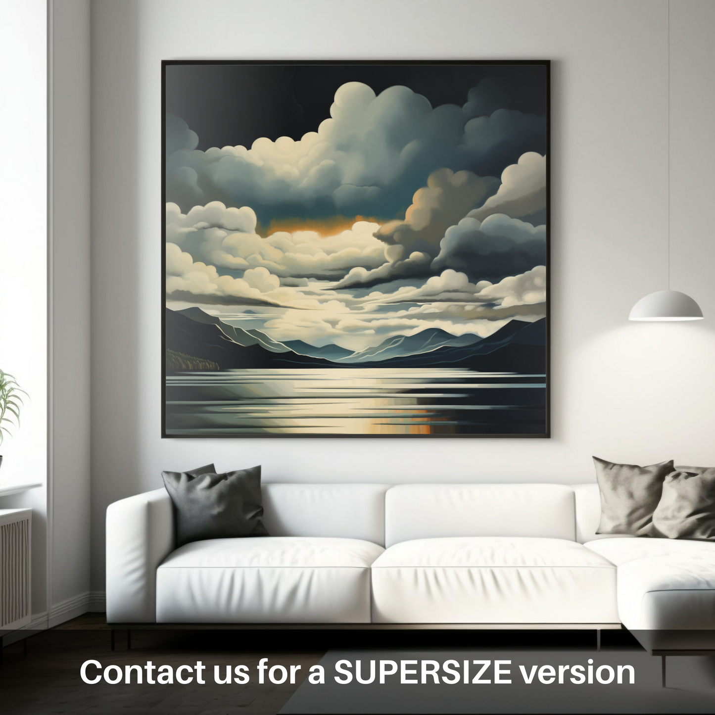 Huge supersize print of Storm clouds above Loch Lomond