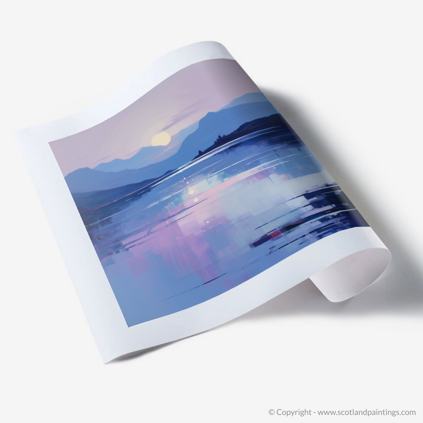 Art Print of Twilight reflections on Loch Lomond