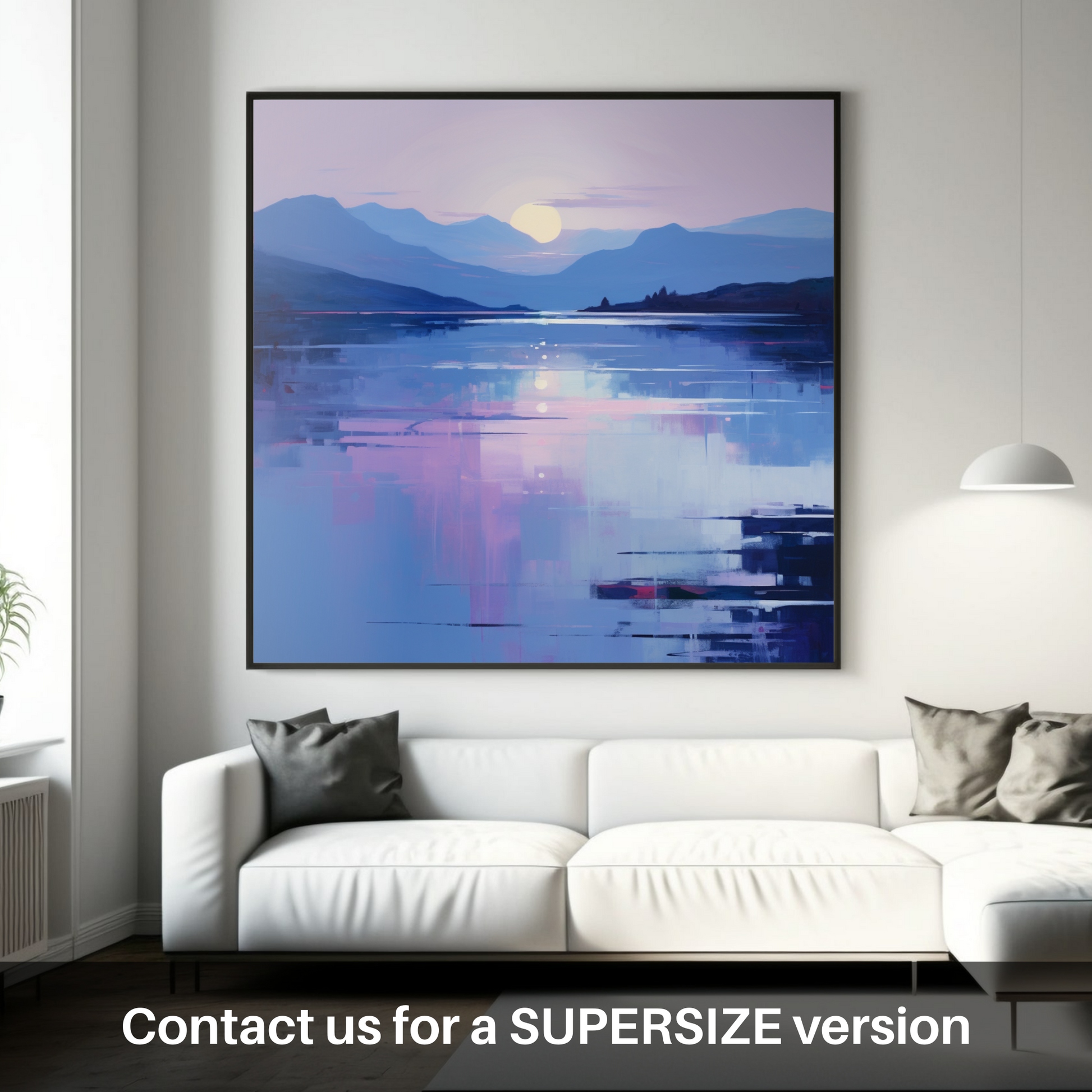 Huge supersize print of Twilight reflections on Loch Lomond