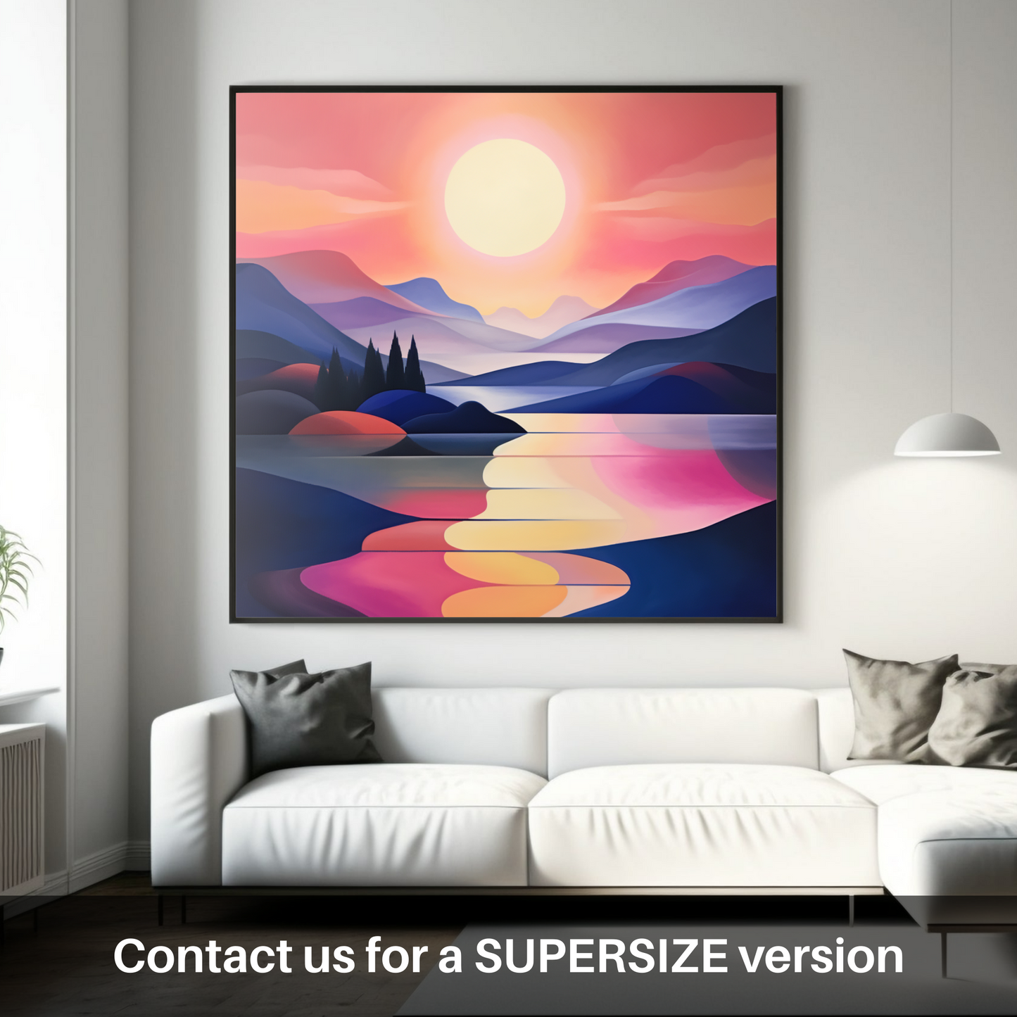 Painting and Art Print of Dusk on Loch Lomond. Twilight Symphony: Dusk on Loch Lomond.