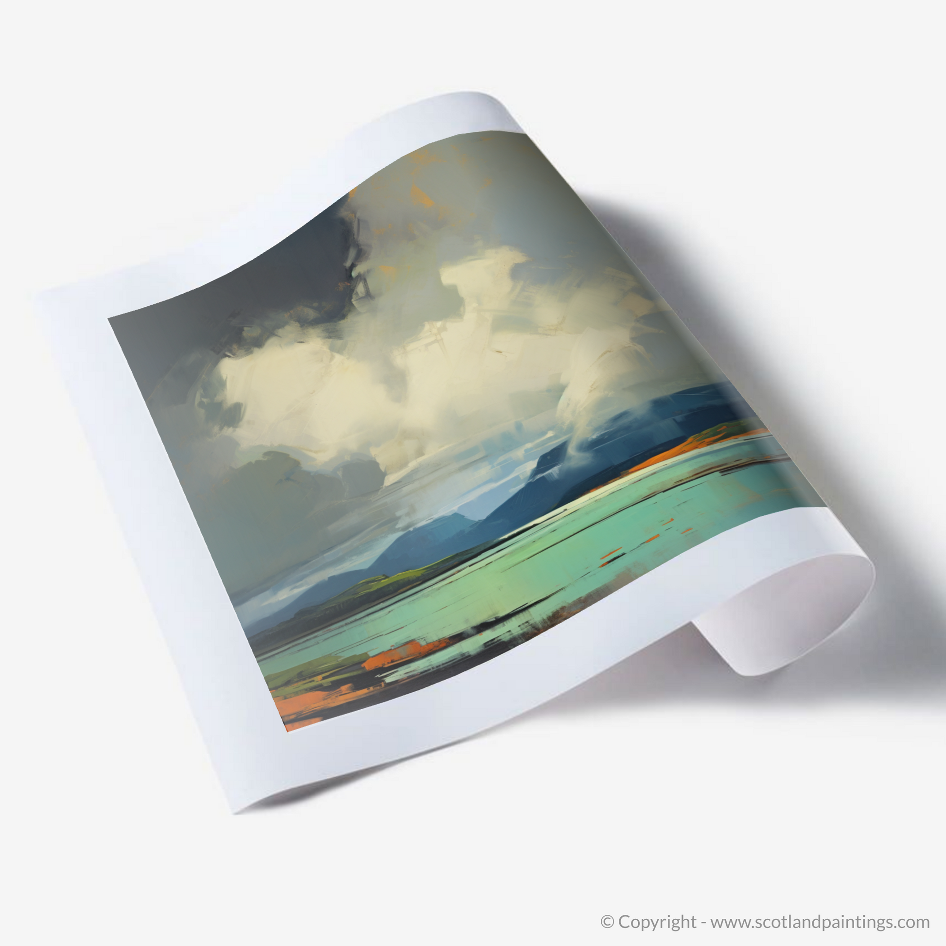 Art Print of Storm clouds above Loch Lomond