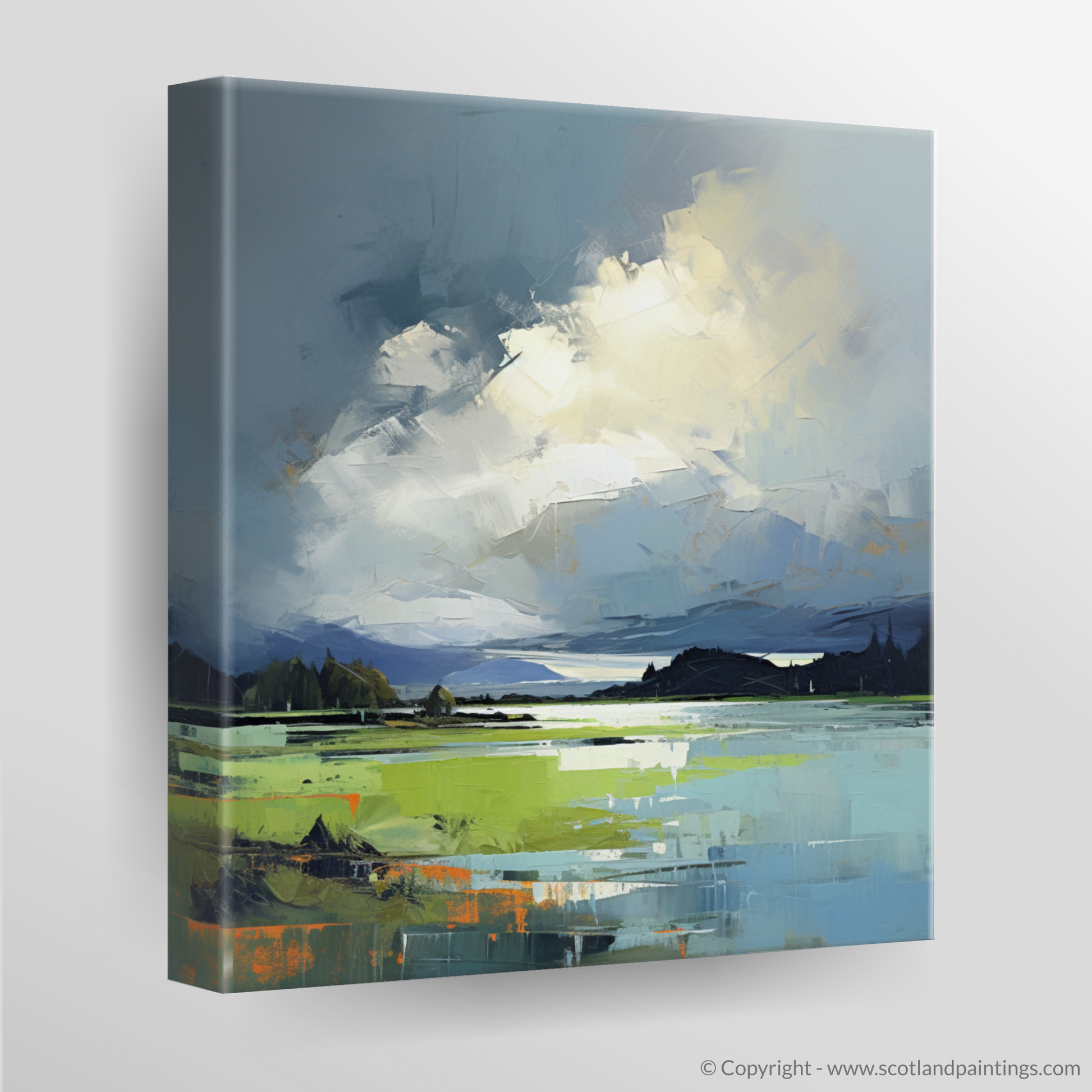 Canvas Print of Storm clouds above Loch Lomond