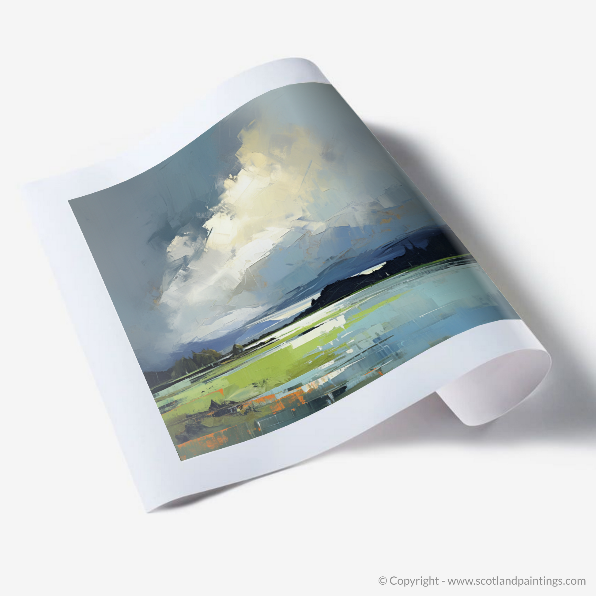 Art Print of Storm clouds above Loch Lomond