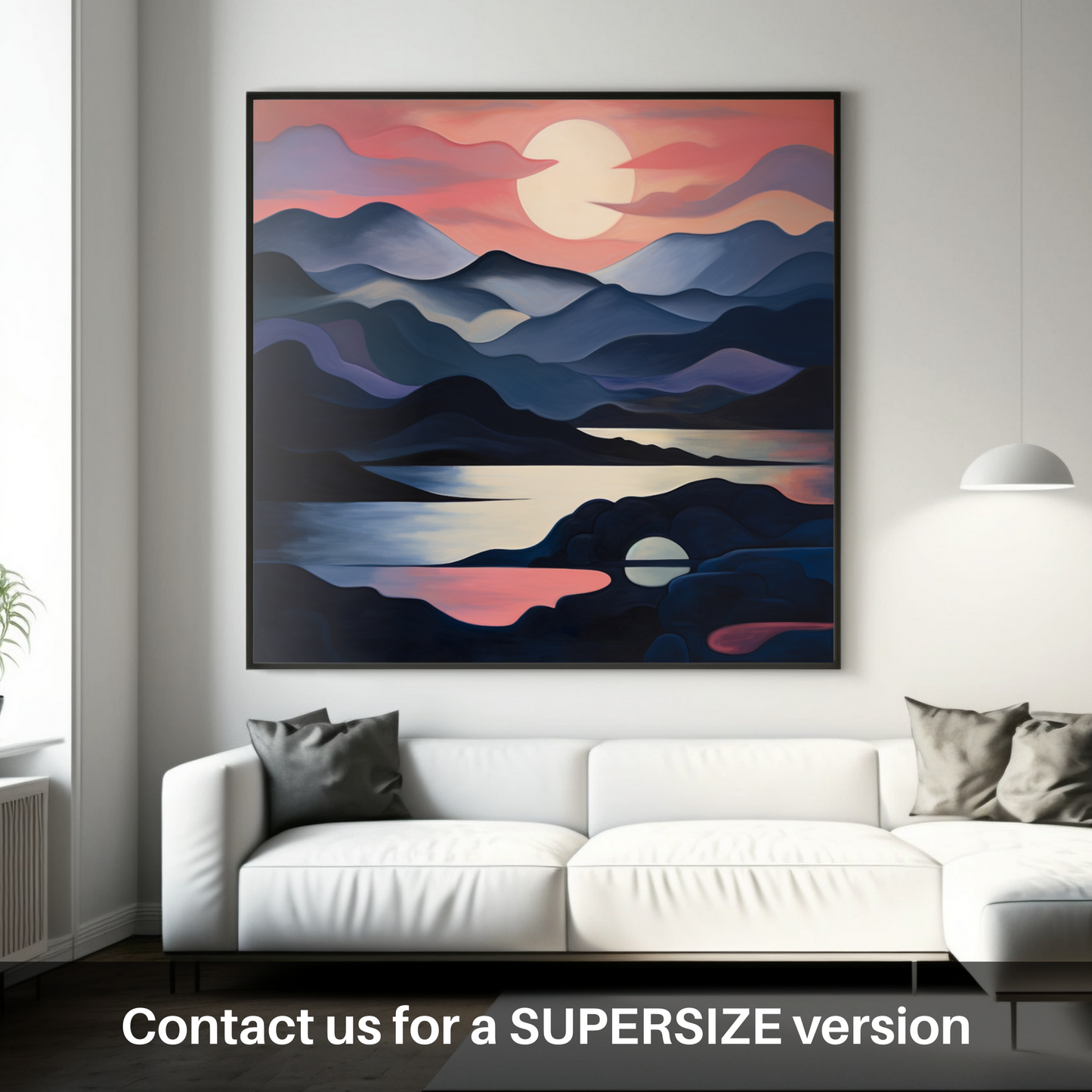 Painting and Art Print of Dusk on Loch Lomond. Dusk Symphony on Loch Lomond.