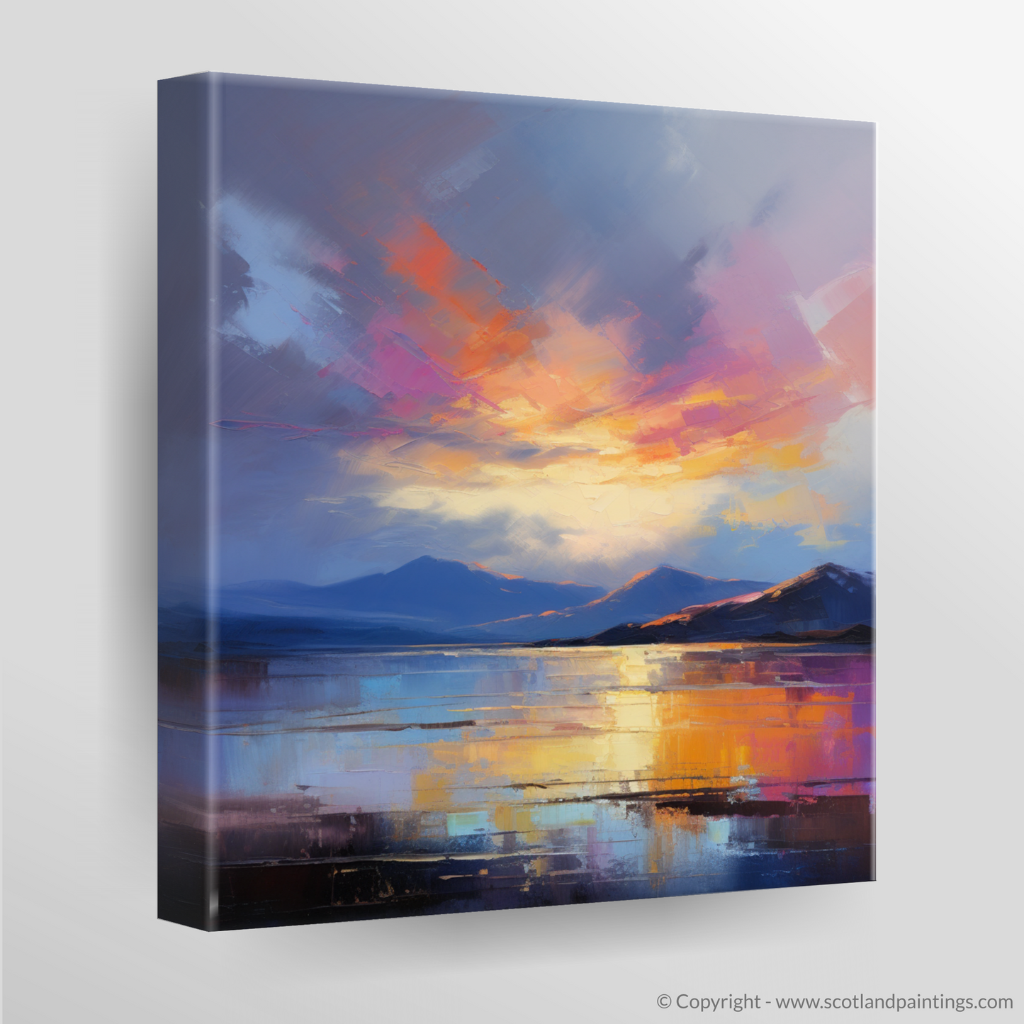 Canvas Print of A huge sky above Loch Lomond