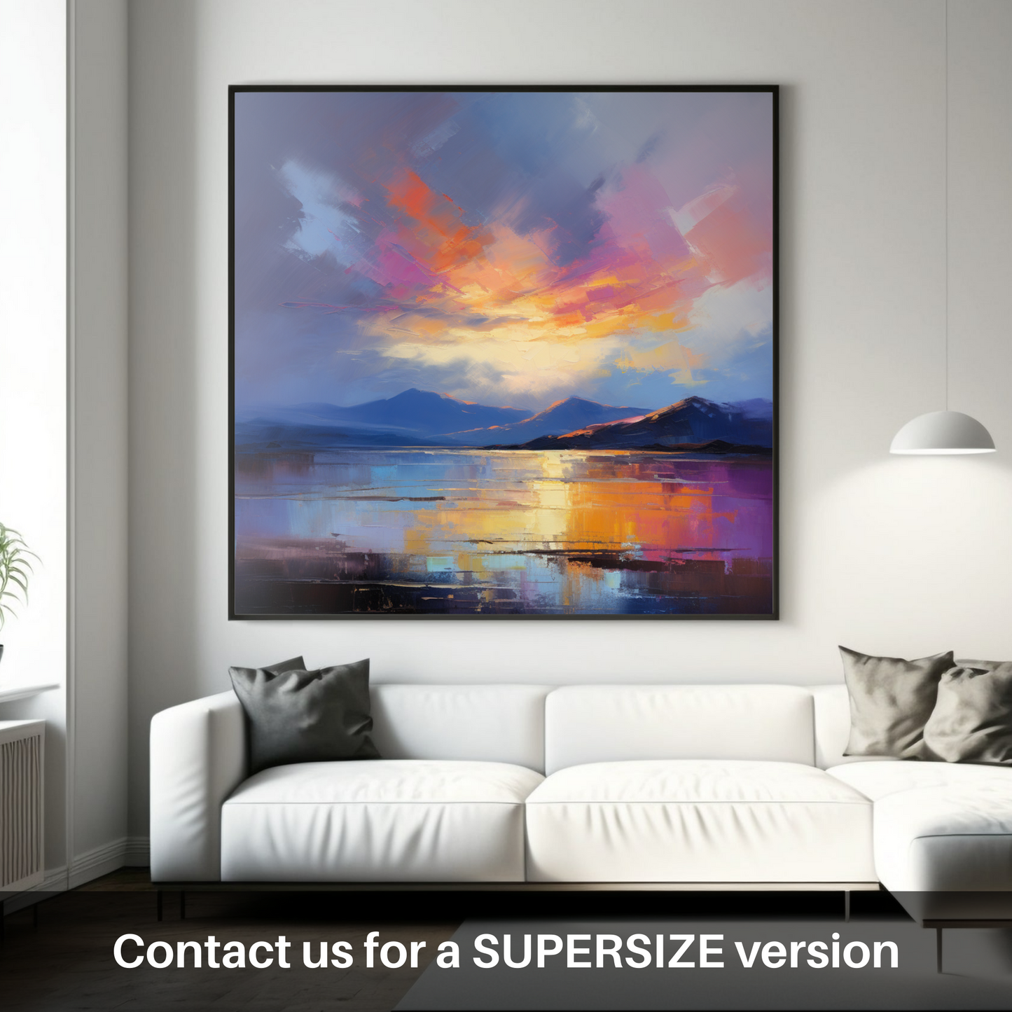 Huge supersize print of A huge sky above Loch Lomond