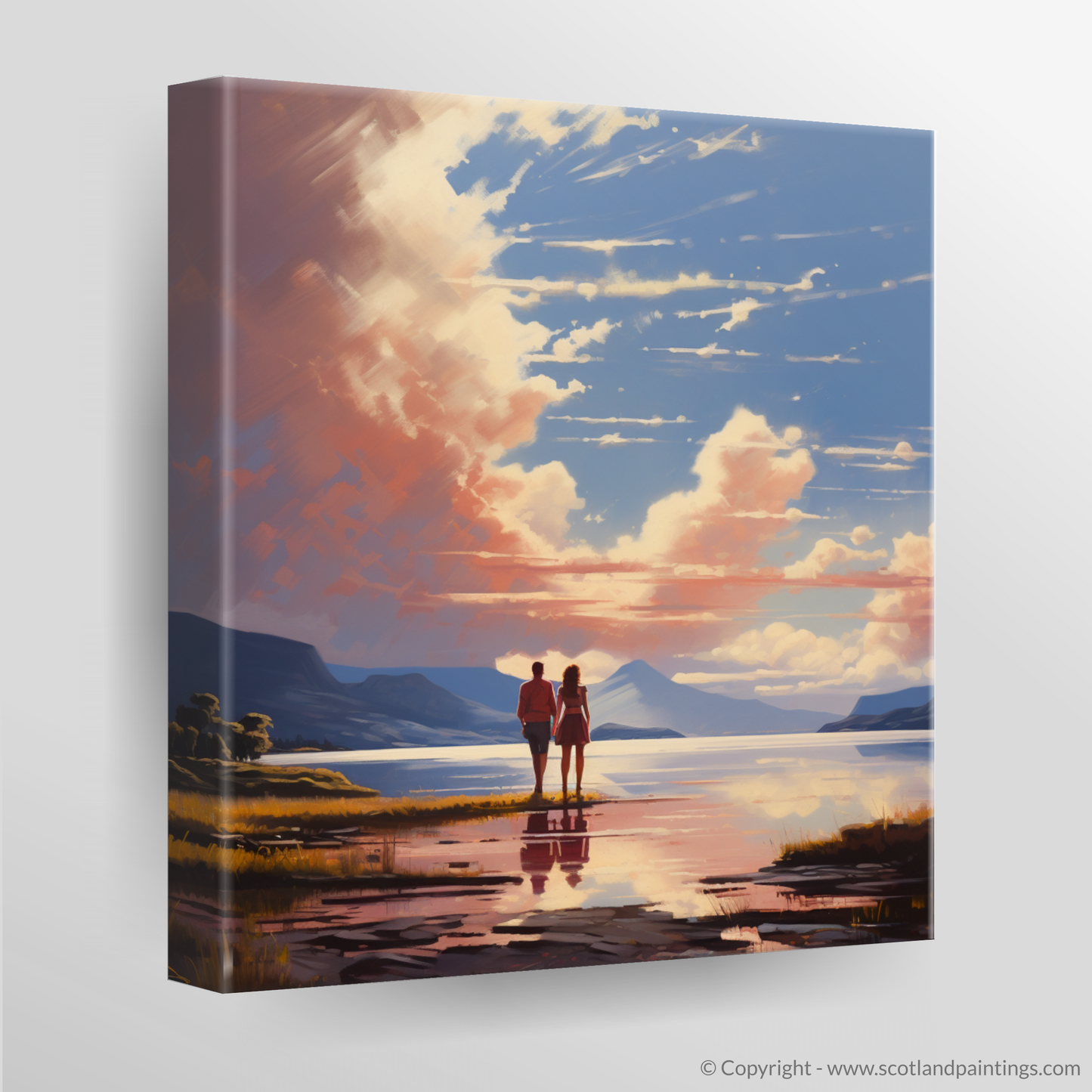 Canvas Print of A huge sky above Loch Lomond