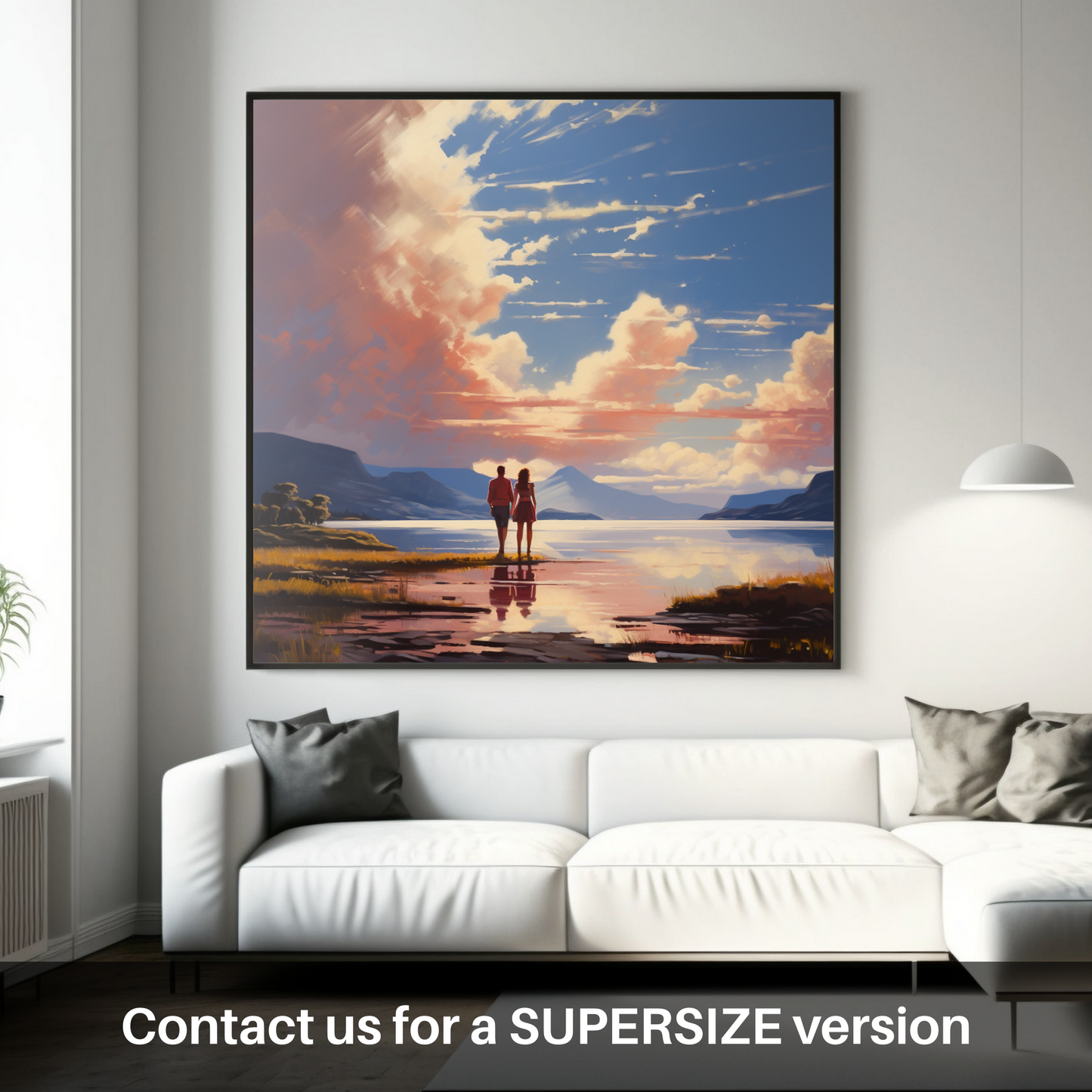 Huge supersize print of A huge sky above Loch Lomond